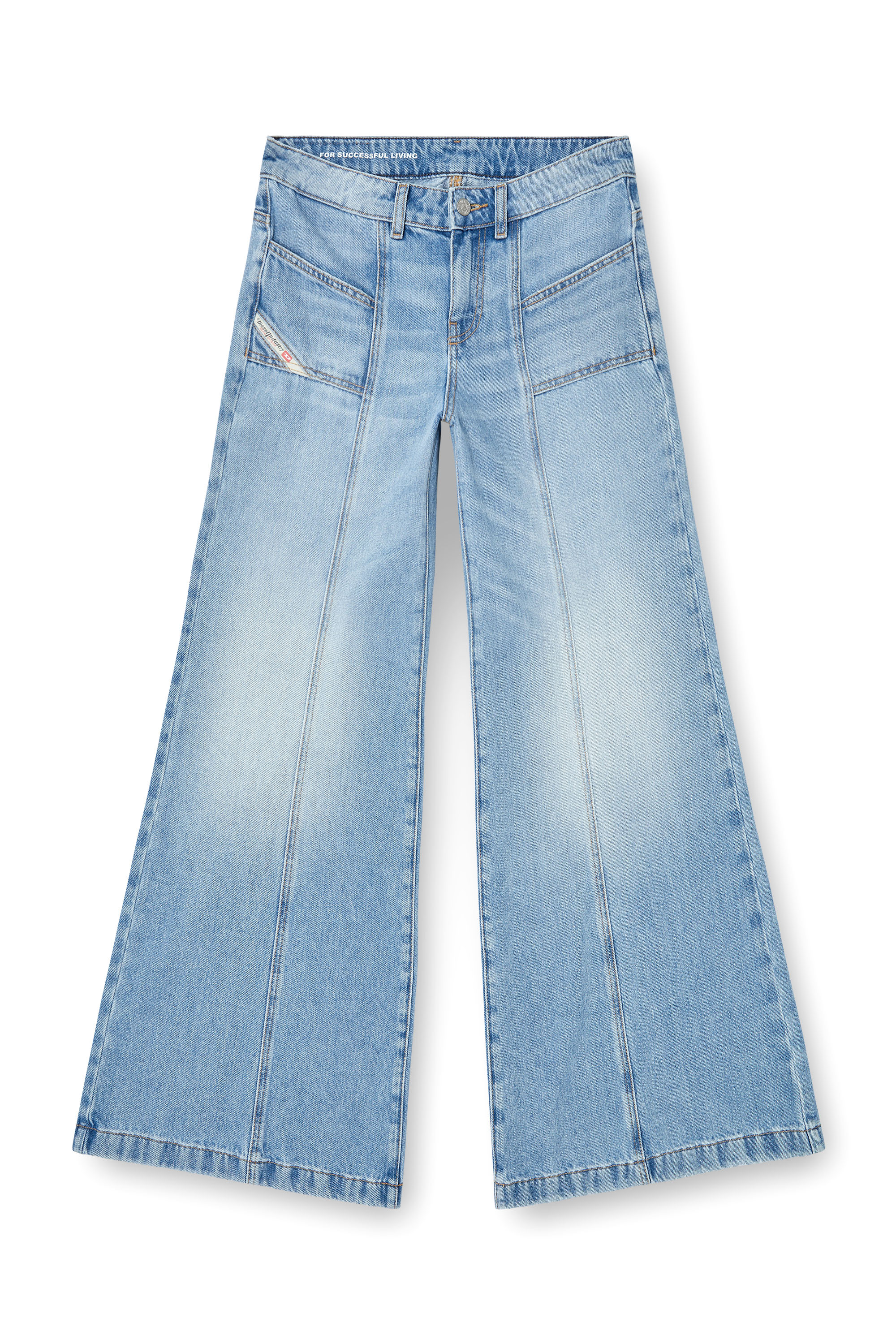 Diesel - Flare Jeans D-Akii 0CLBA Donna, Blu Chiaro - Image 3