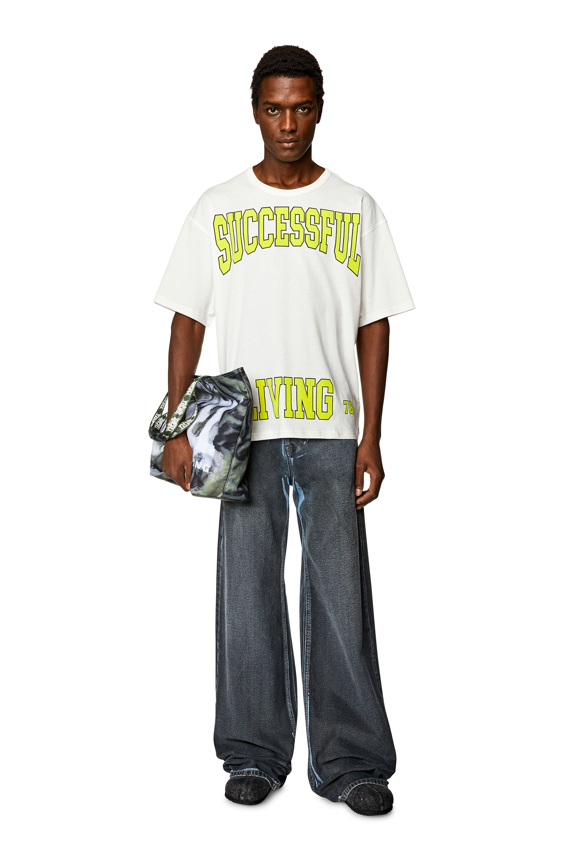 Diesel - T-BOXT-N9, Man Collegiate-logo T-shirt in organic cotton in White - Image 2