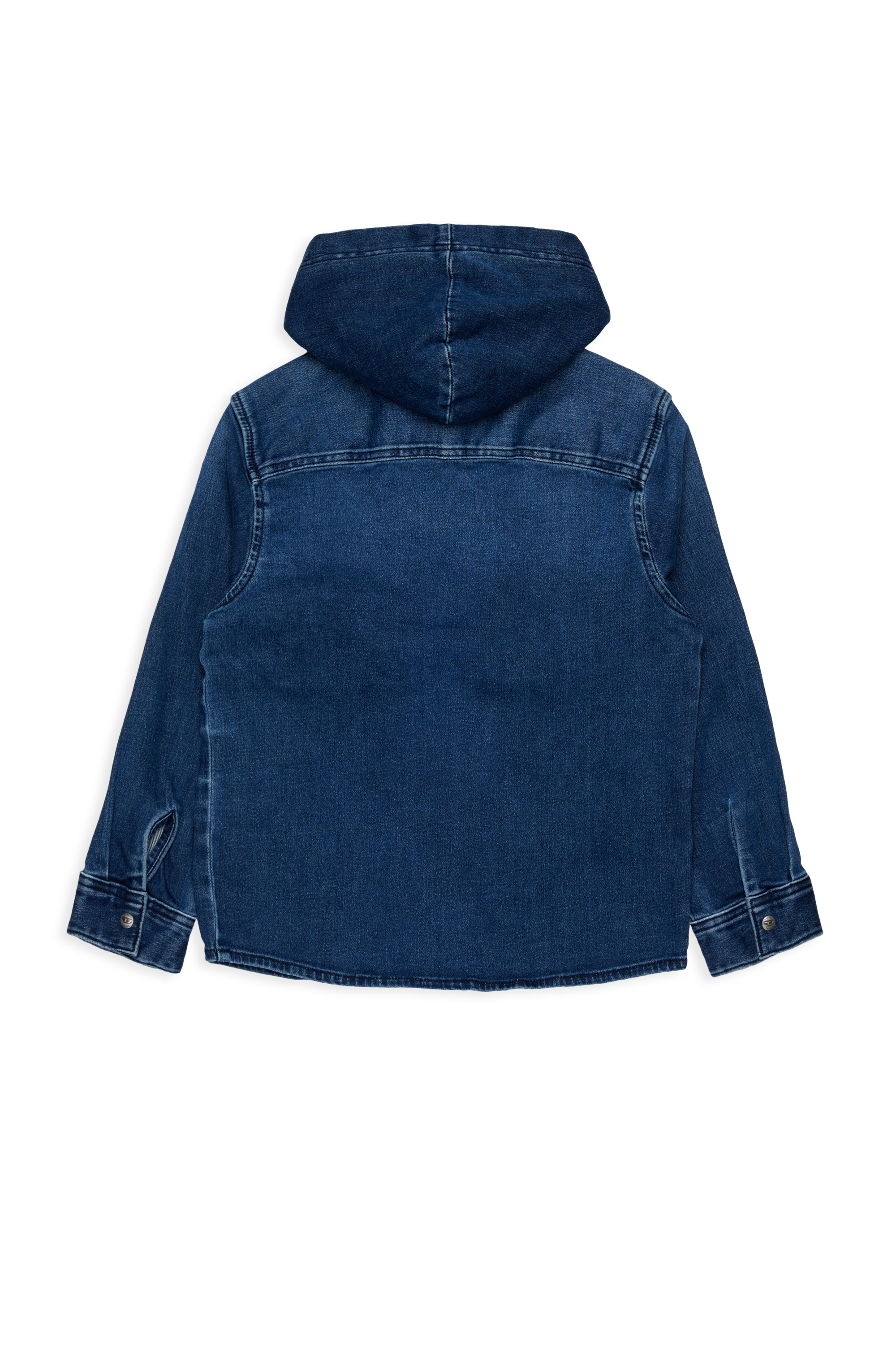 Diesel - CAMPS-OVER JJJ, Herren Kapuzenhemd aus shadow-effect JoggJeans in Dunkelblau - 2