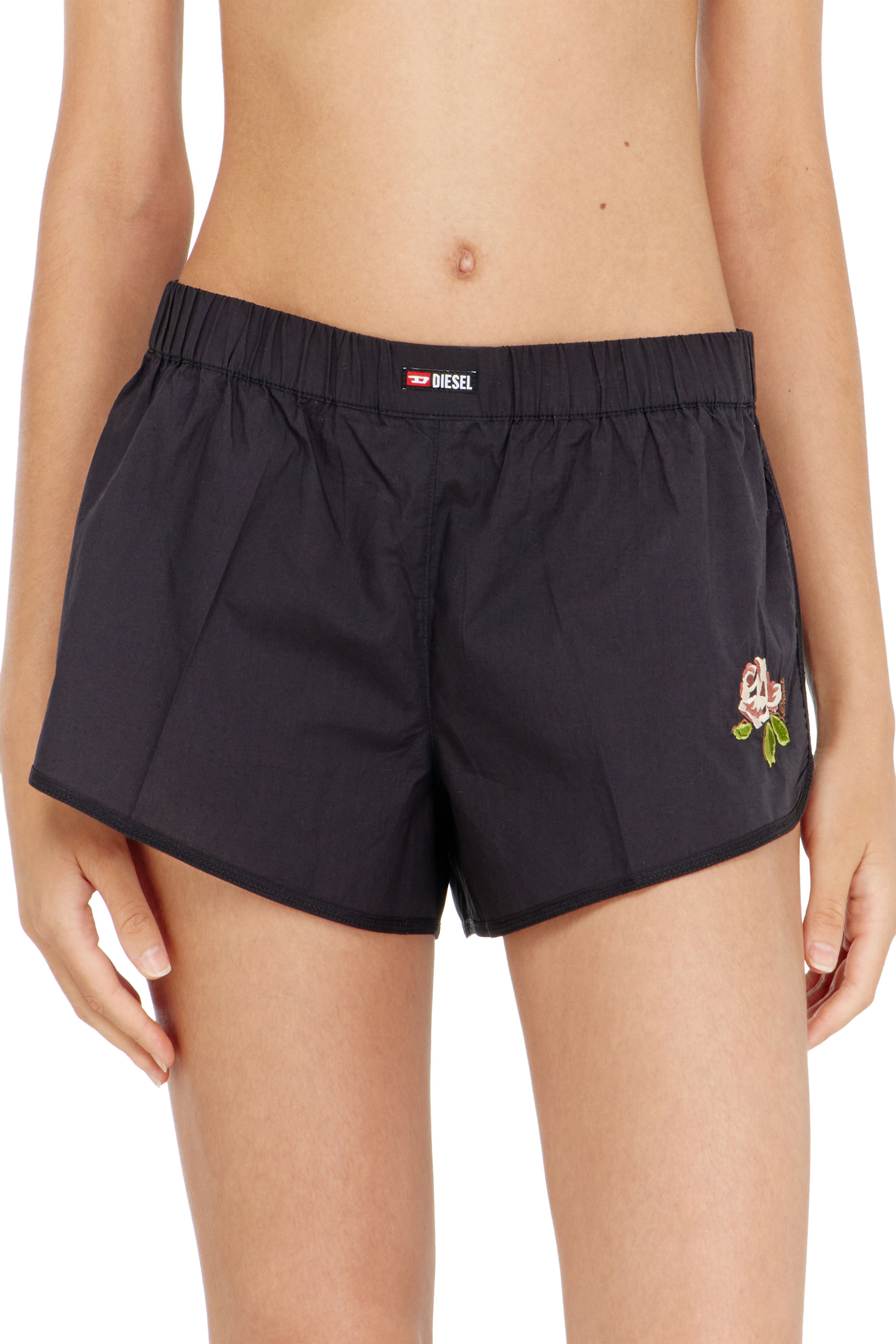 Diesel - ELOISE-D-CORE, Damen Boxershorts aus Baumwolle mit Blumenstickerei in null - 3