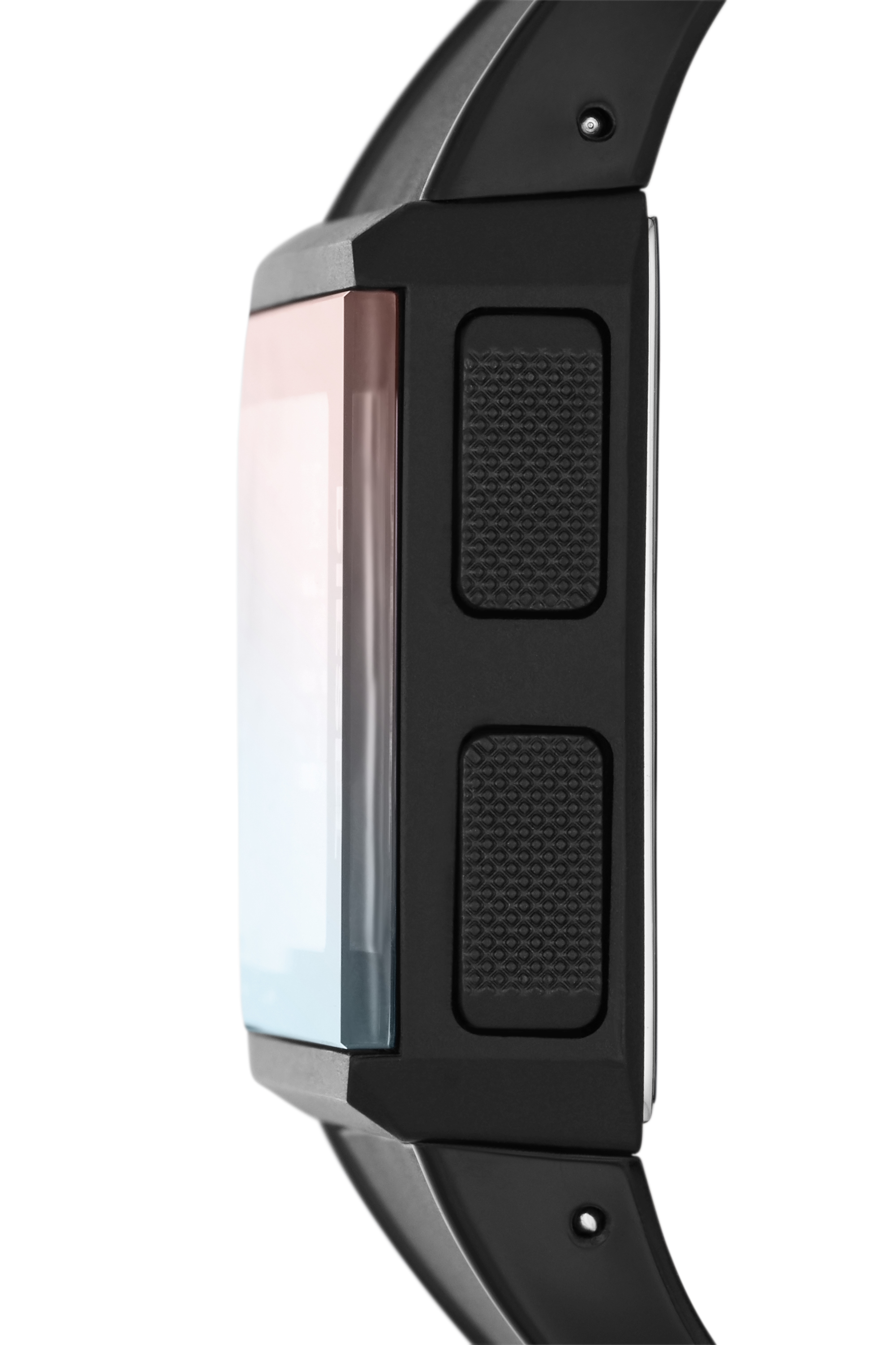 Diesel - DZ1971, Unisex's Chopped Digital Silicone Watch in Black - 3