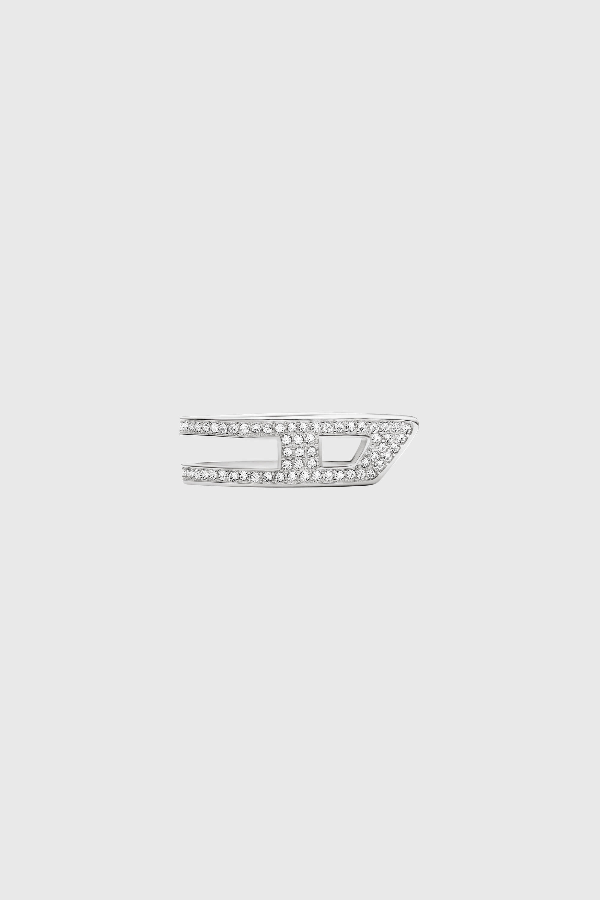 Diesel - DX1740040, Bague anneau en acier inoxydable sertie de pav&eacute; Mixte in Gris argent&eacute; - 3