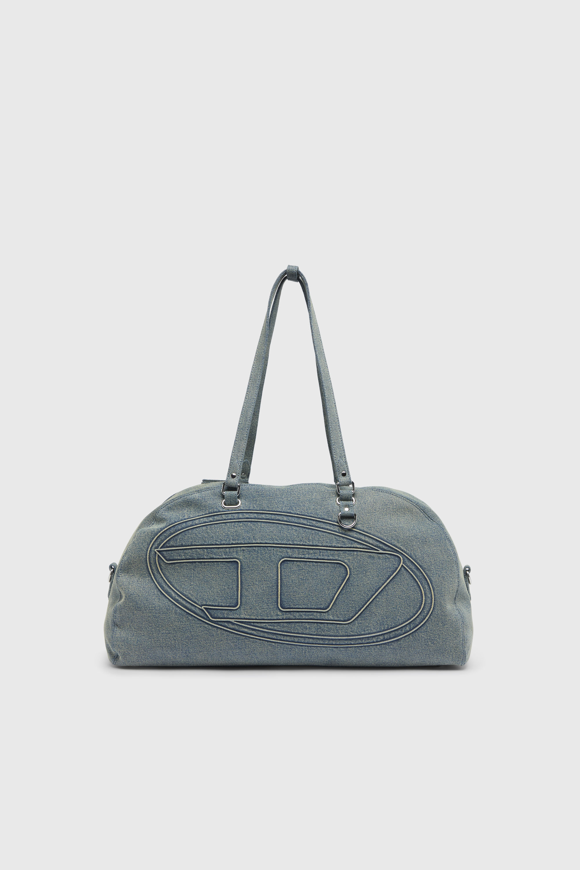 Diesel - 1DR DOME SOFT DUFFLE XL, 1DR Dome-Sac polochon en denim avec logo Oval D Mixte in Bleu - 1