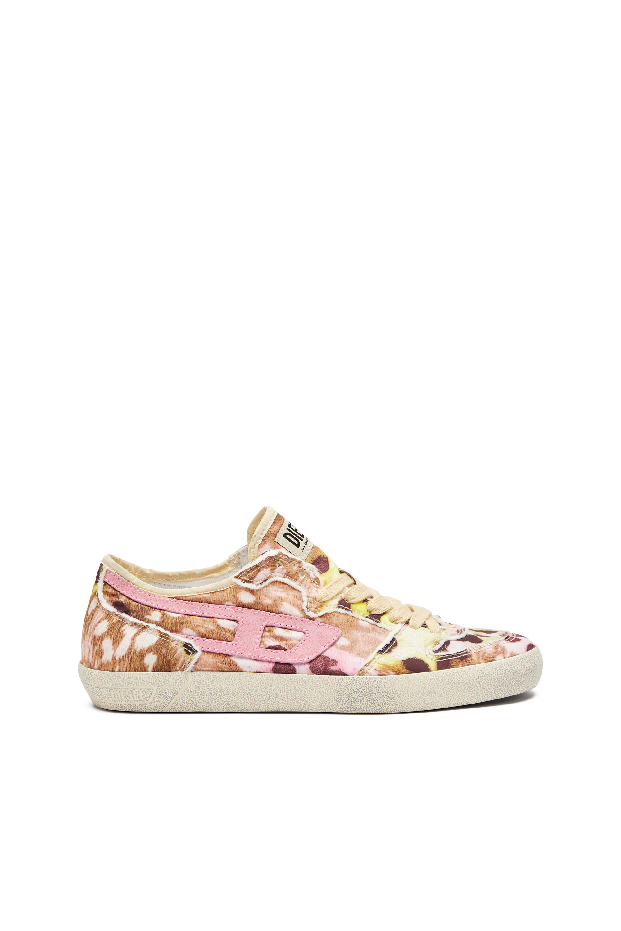 Diesel - S-LEROJI D-1 LOW W, S-Leroji D-Sneaker in nylon stampato distressed Donna in Multicolor - 1