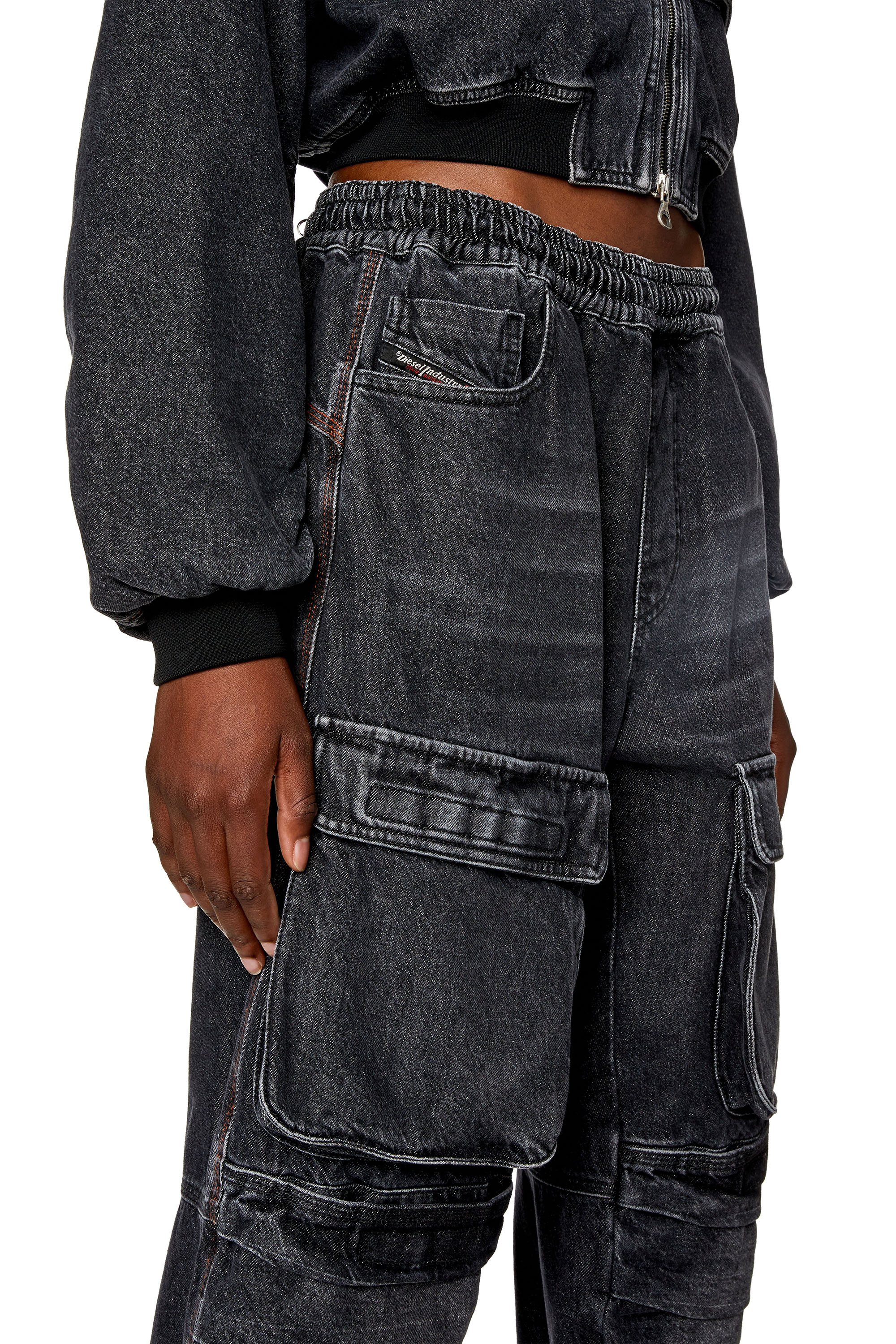 Diesel - Straight Jeans D-Mirt 0HLAA, Noir/Gris foncé - Image 4