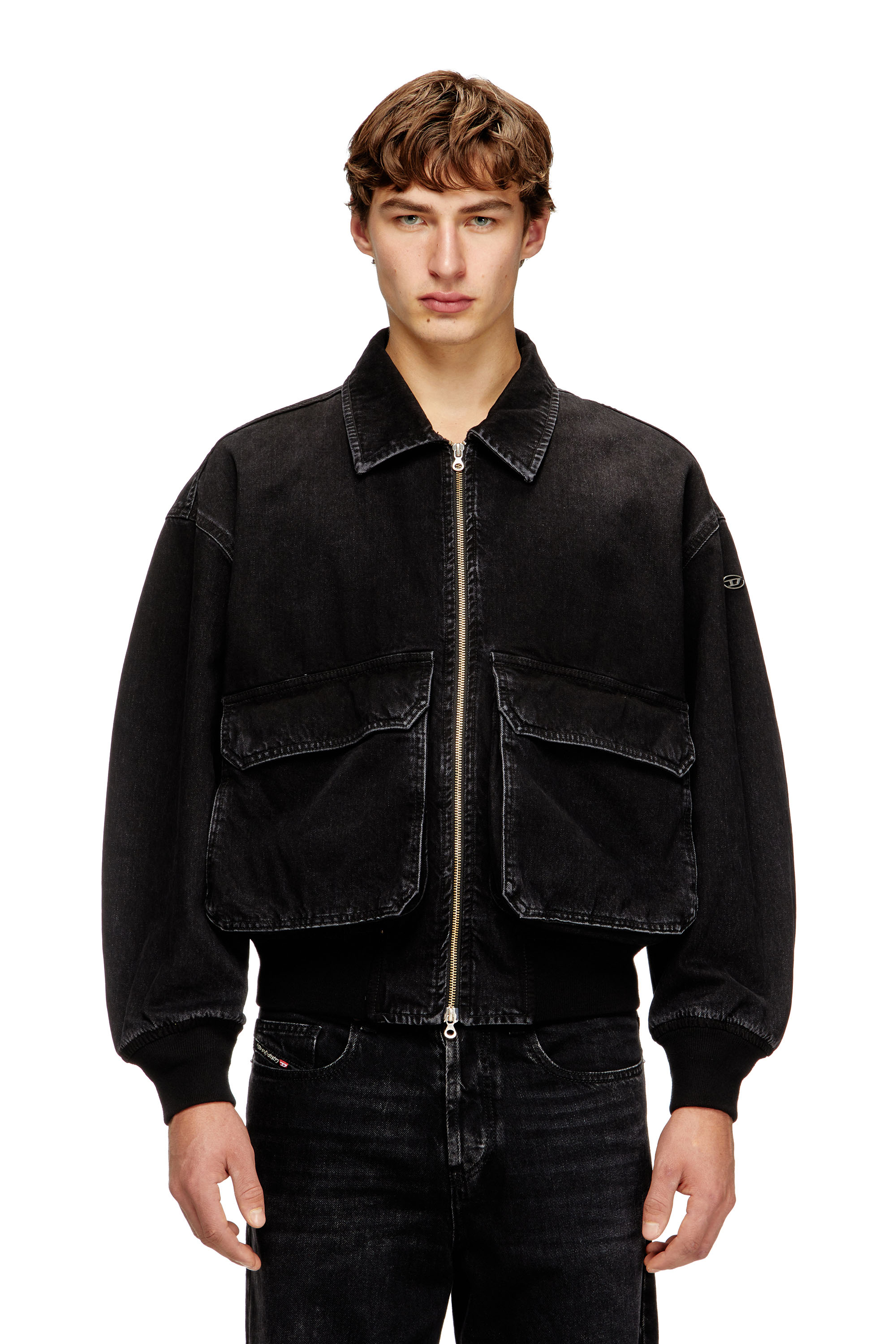 Diesel - D-KURZ, Veste en denim DNA Mixte in Noir - 1