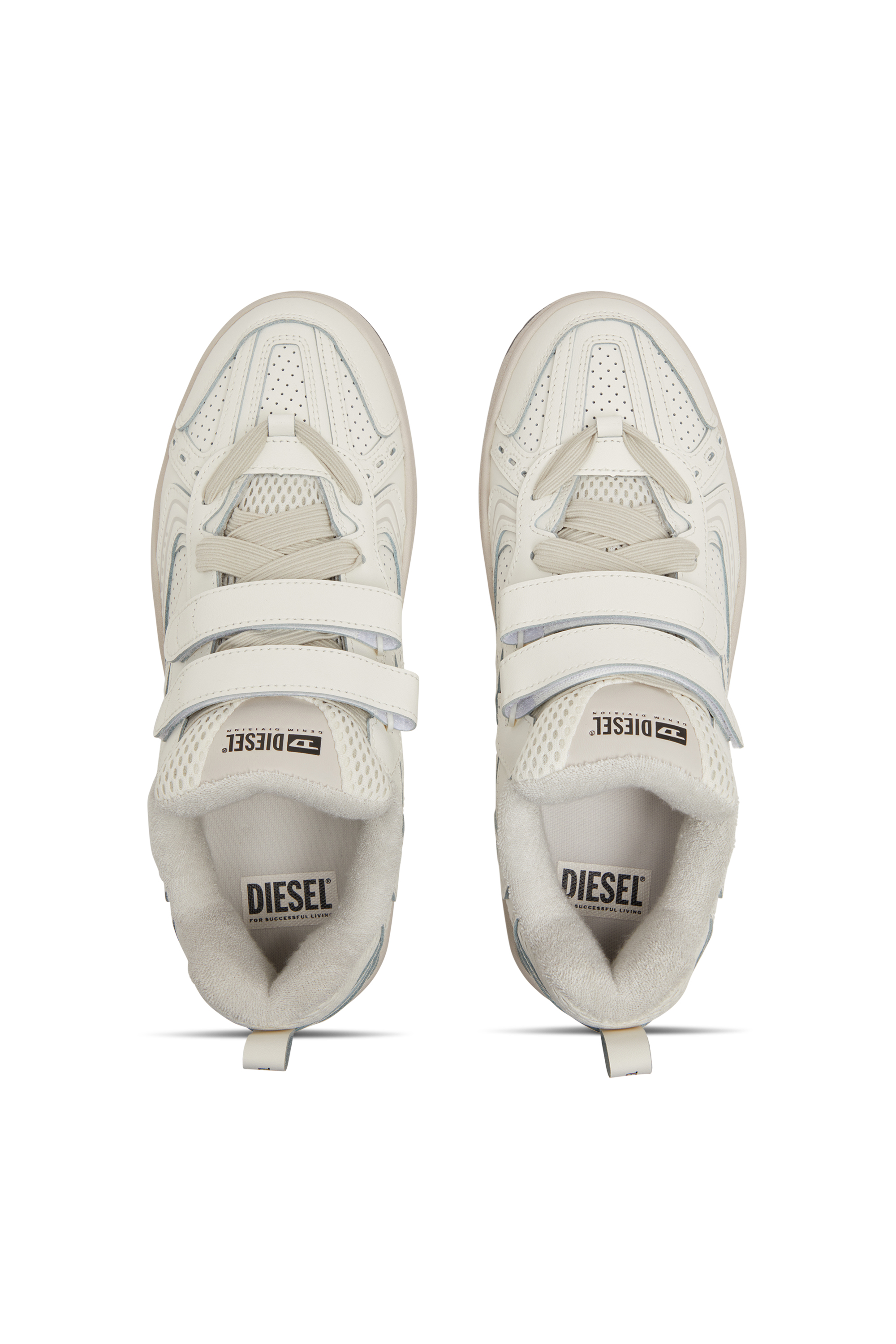 Diesel - S-UKIYO SKT, S-Ukiyo-Sneaker monocromatica con chiusure a strappo Uomo in Bianco - 5