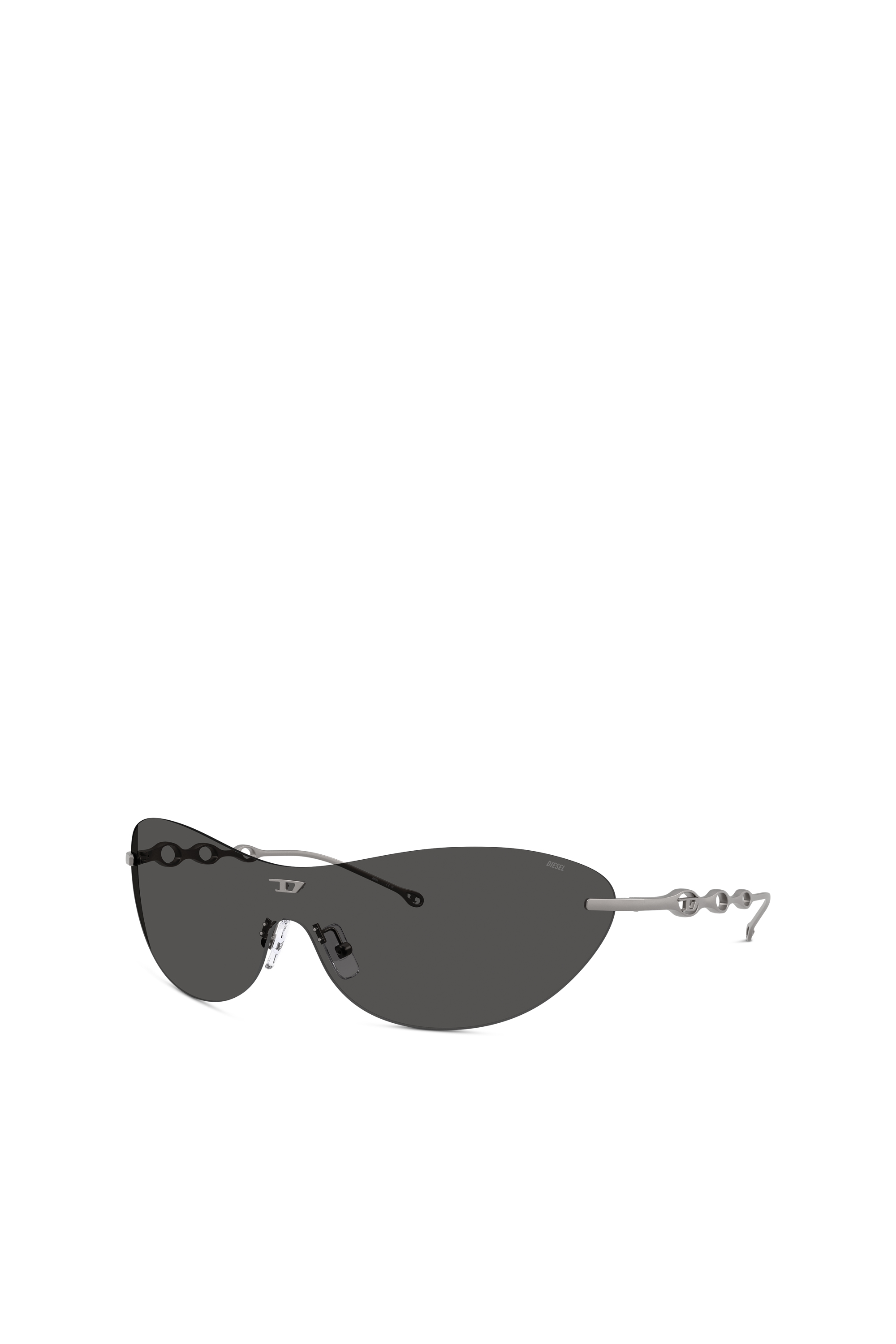 Diesel - 0DL1006 SIZE 35, Unisex Ovale Sonnenbrille in Dunkelgrau - 4