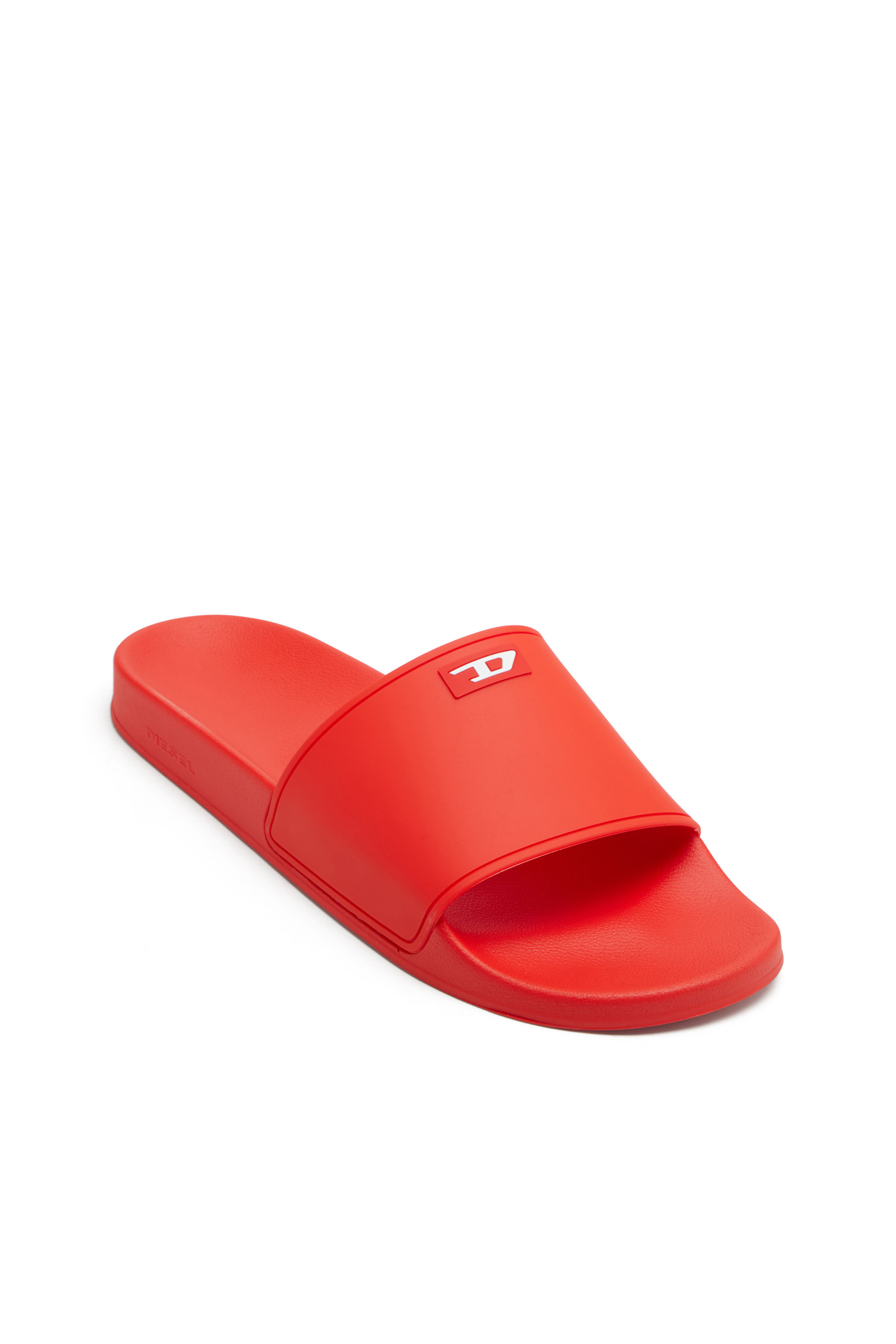 Diesel - SA-SWIM, Sa-Swim-Slide in gomma con logo D Uomo in Rosso - 6