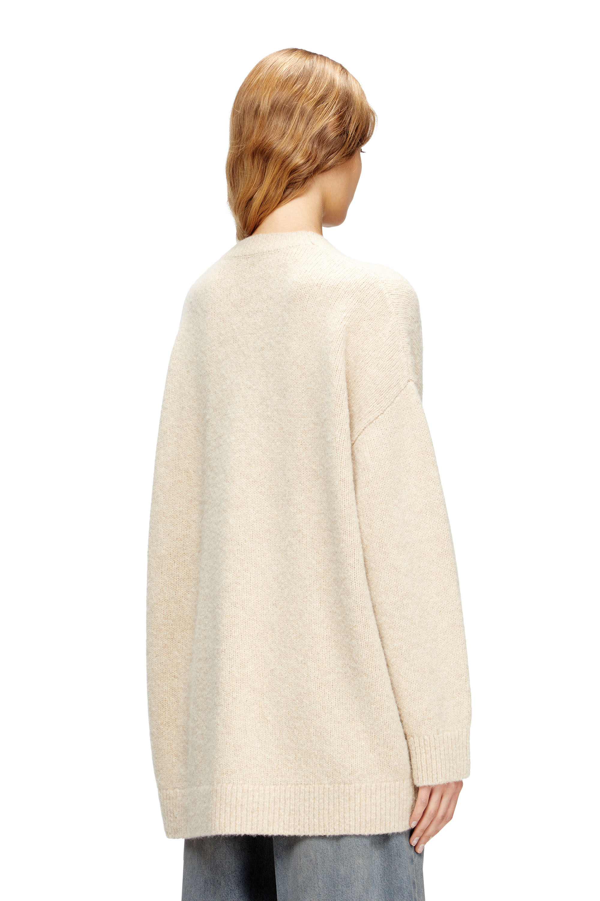 Diesel - M-AREELA, Cardigan in wool and alpaca blend Donna in Beige - 4