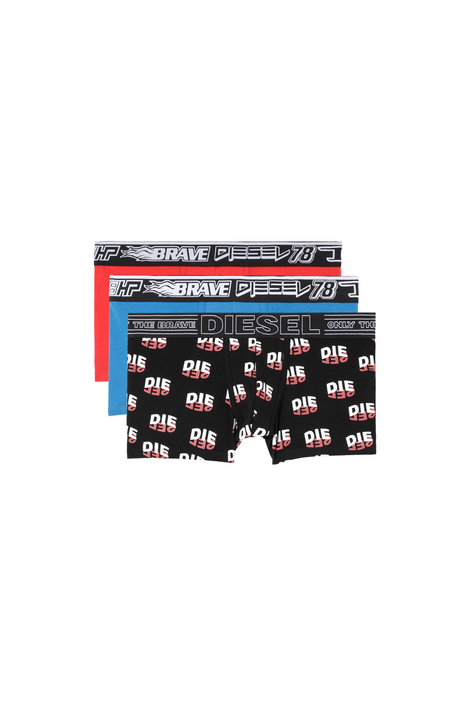 UMBX-DAMIENTHREEPACK, Noir/Bleu - Boxeurs courts