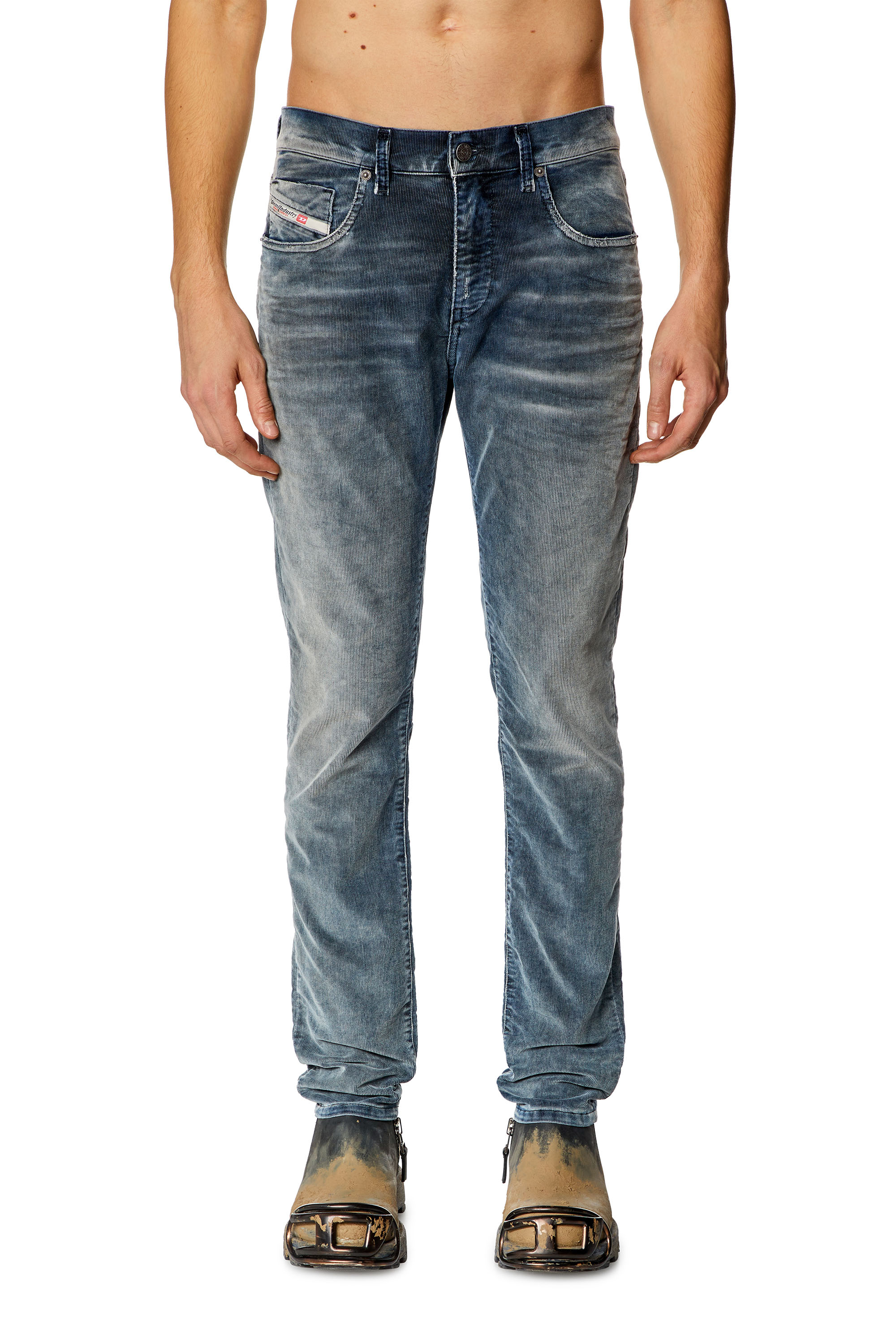 Diesel - Slim Jeans 2019 D-Strukt 068JF, Bleu Foncé - Image 2