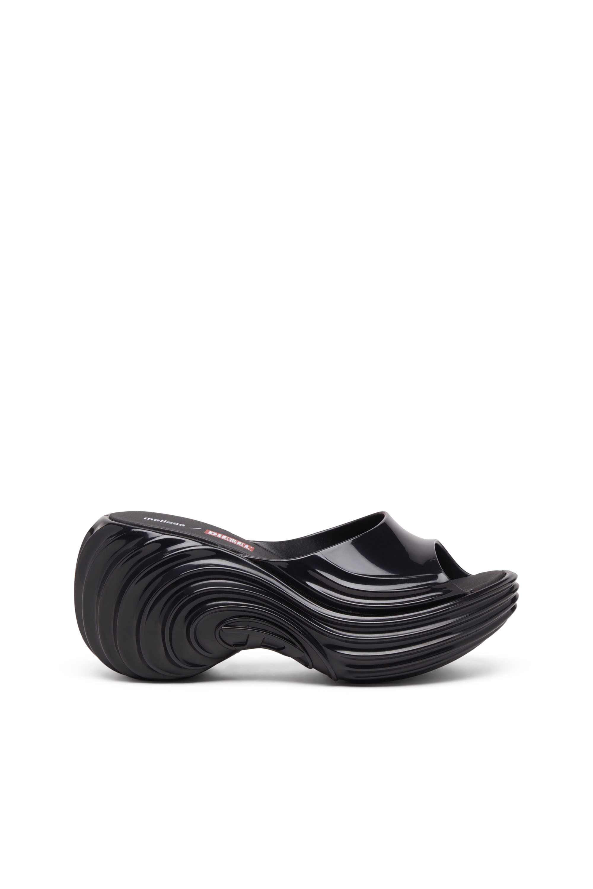 Diesel - MELISSA QUANTUM PLATFORM, Damen Plateau-Pantolette aus Melflex&reg; in Schwarz - 1