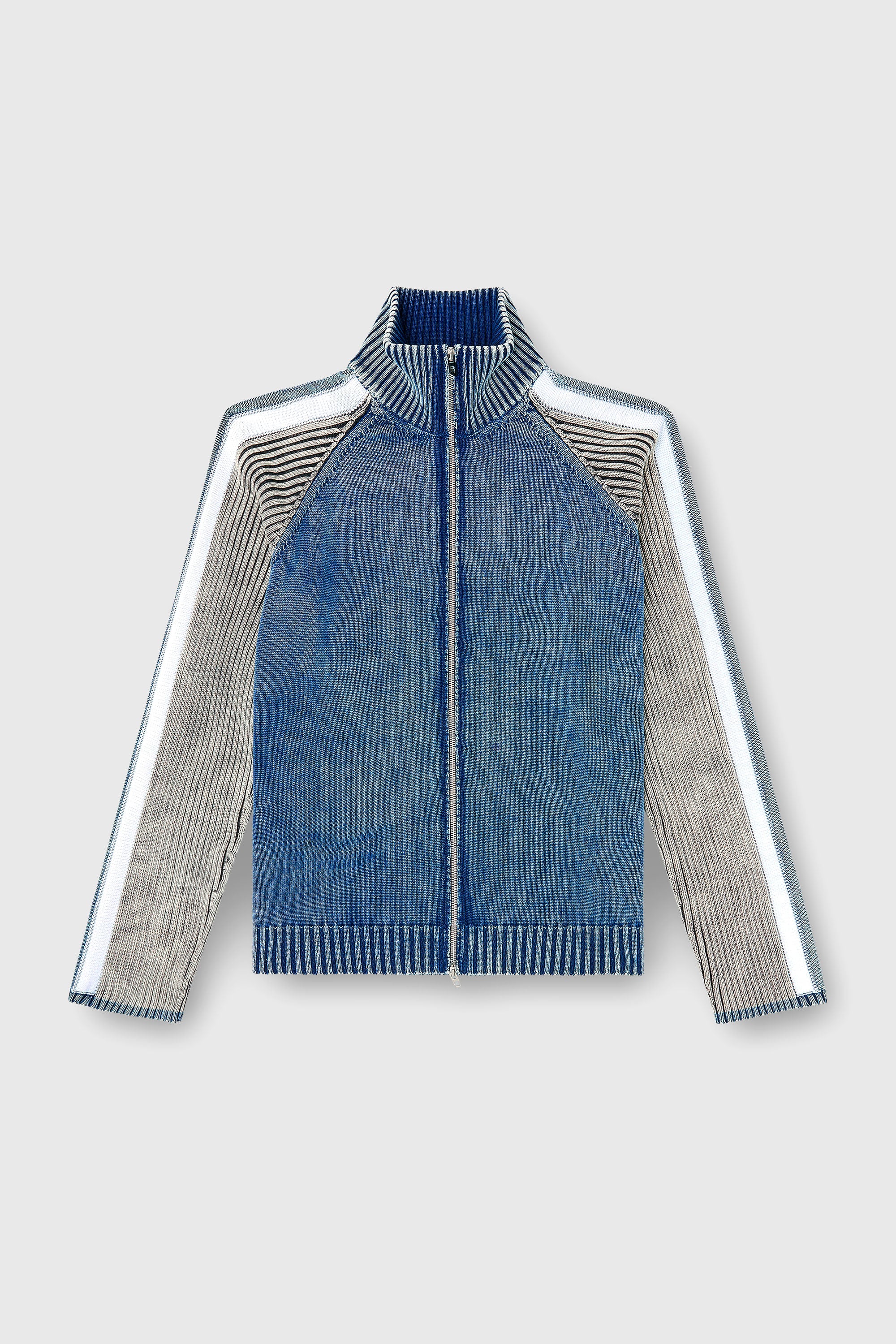 Diesel - K-HERONIMO, Cardigan con zip e bande sportive Uomo in Multicolor - 2