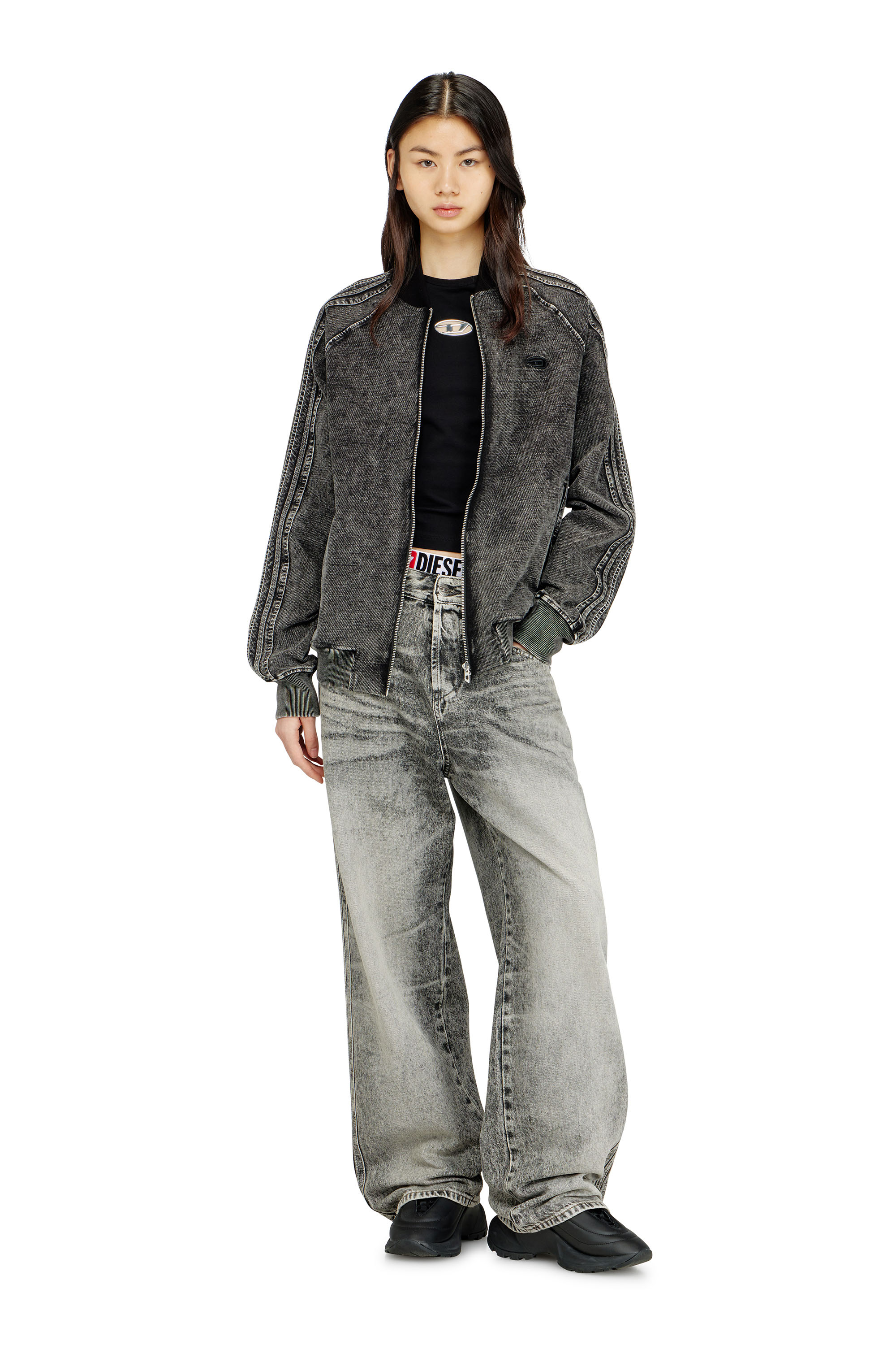 Diesel - Relaxed Jeans 1997 D-Enim-M 09P11 Mixte, Gris Clair - Image 2