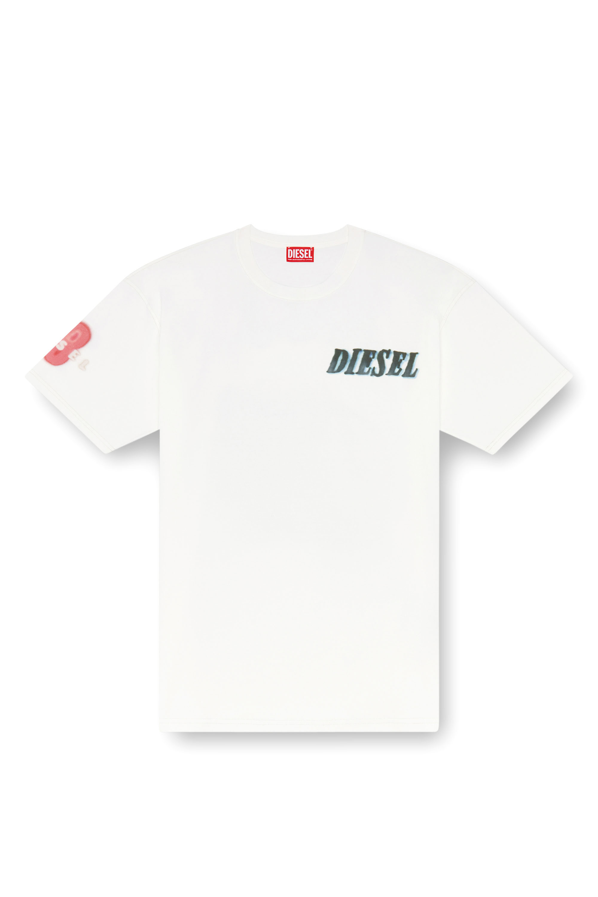 Diesel - T-BOXT-Q19, Uomo T-shirt con stampa logo e gomma in Bianco - Image 3