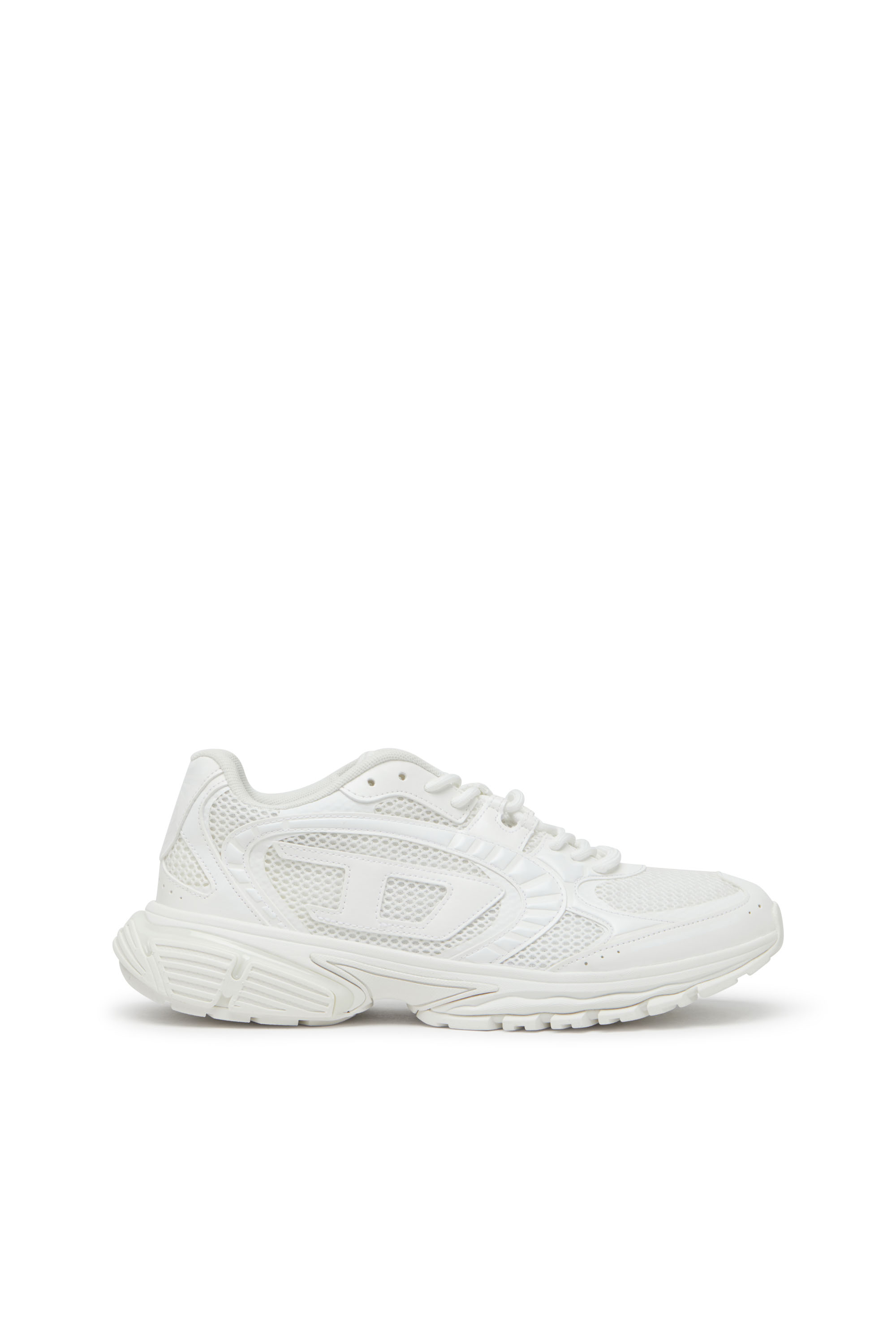 Diesel - S-PRO-V-DENSE LOW W, Sneakers en mesh monochrome avec logo Oval D Femme in Blanc - 1