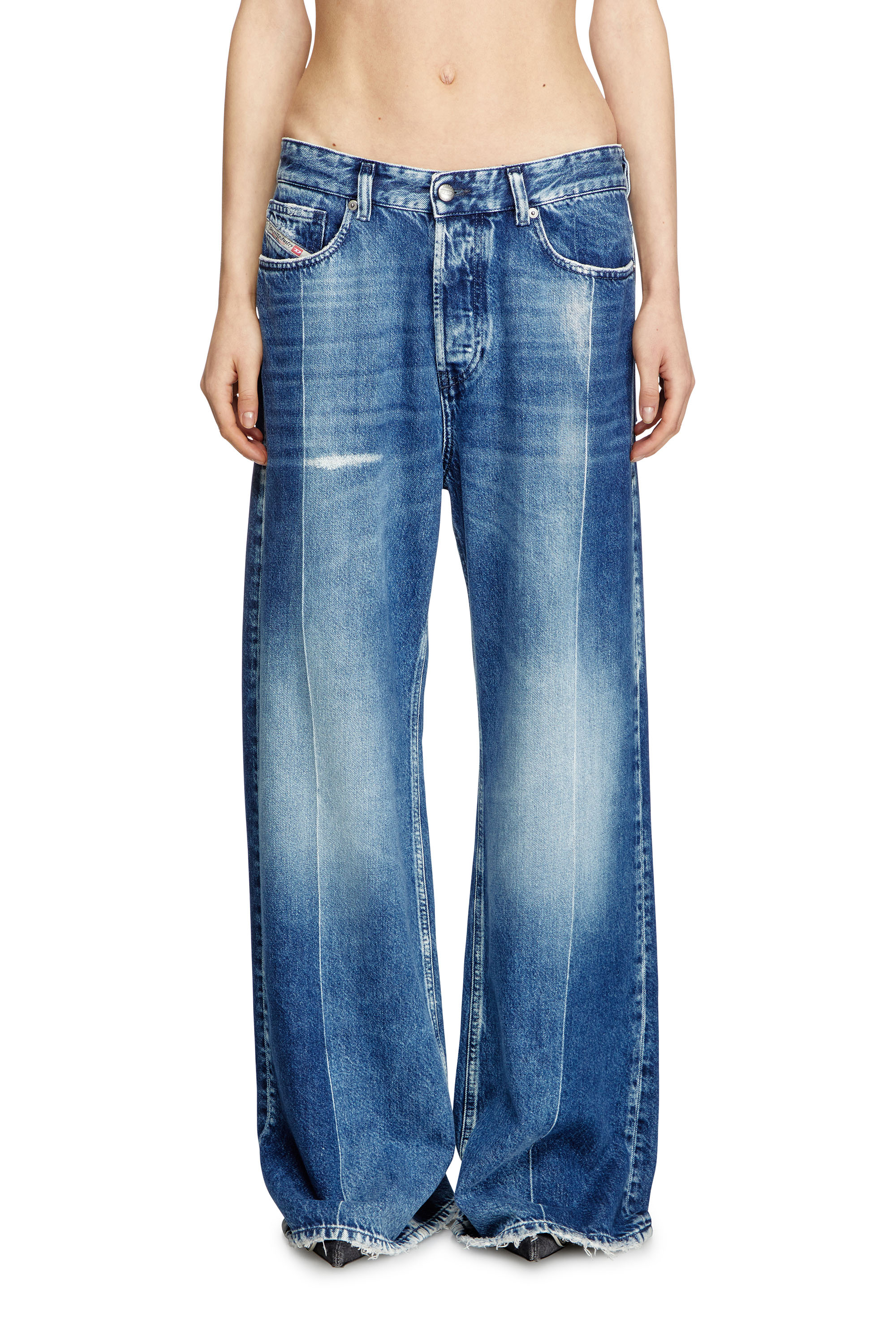 Diesel - Relaxed Jeans 1996 D-Sire 09L48 Donna, Blu medio - Image 1