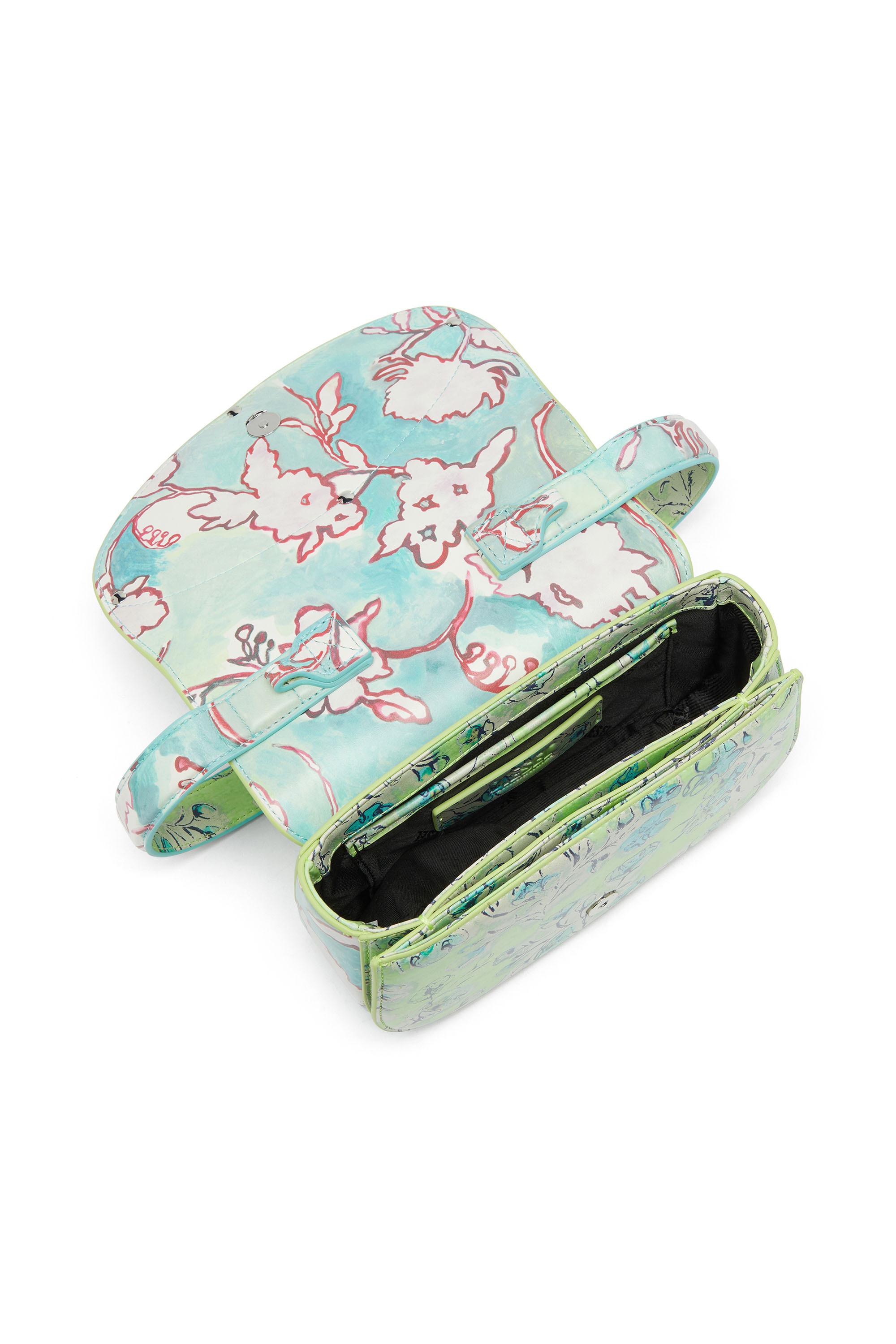 Diesel - 1DR, 1DR-Borsa iconica con stampa floreale Donna in Verde - 3
