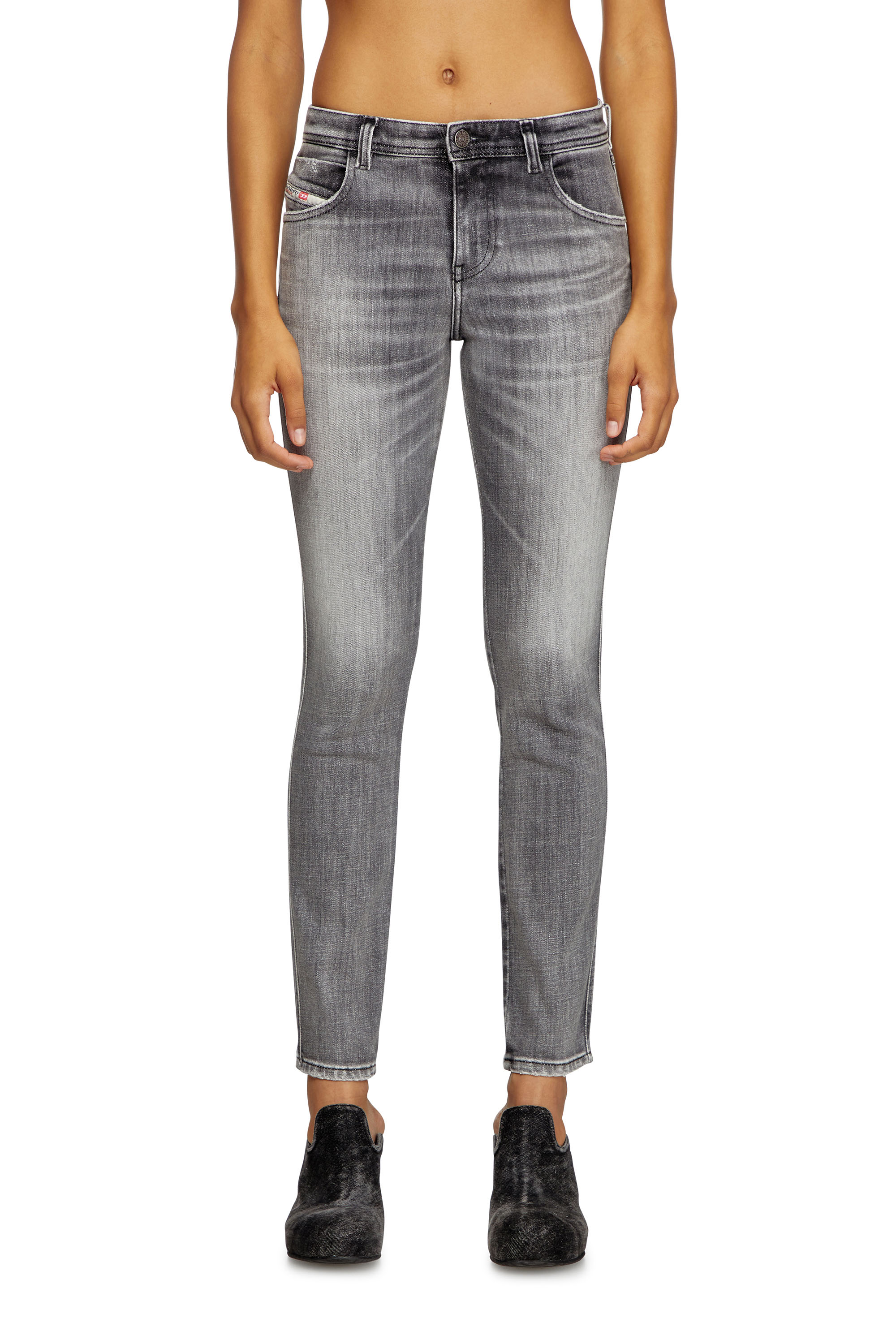 Diesel - Skinny Jeans 2015 Babhila 09J29 Femme, Gris - Image 2