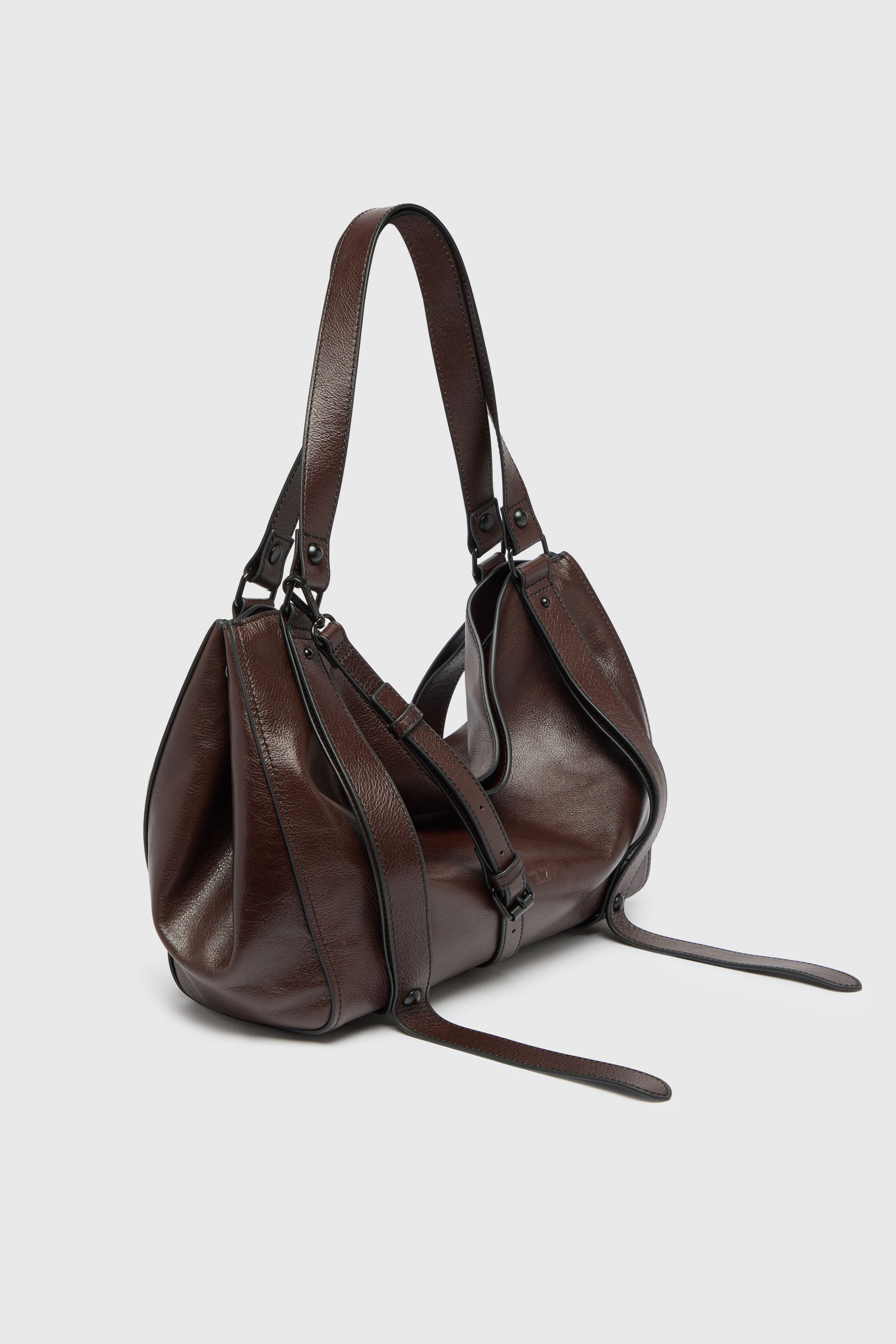 Diesel - D-ONE TOPHANDLE M, D-One - Sac &agrave; poign&eacute;e moyenne en cuir Mixte in Marron - 4