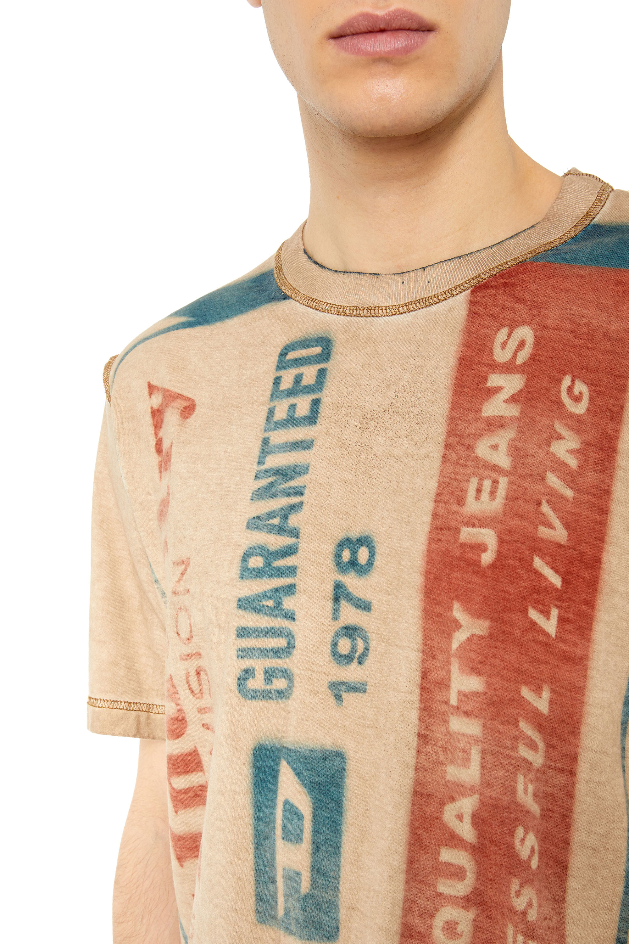 Diesel - T-JUST-G13, Beige/Rot - Image 3