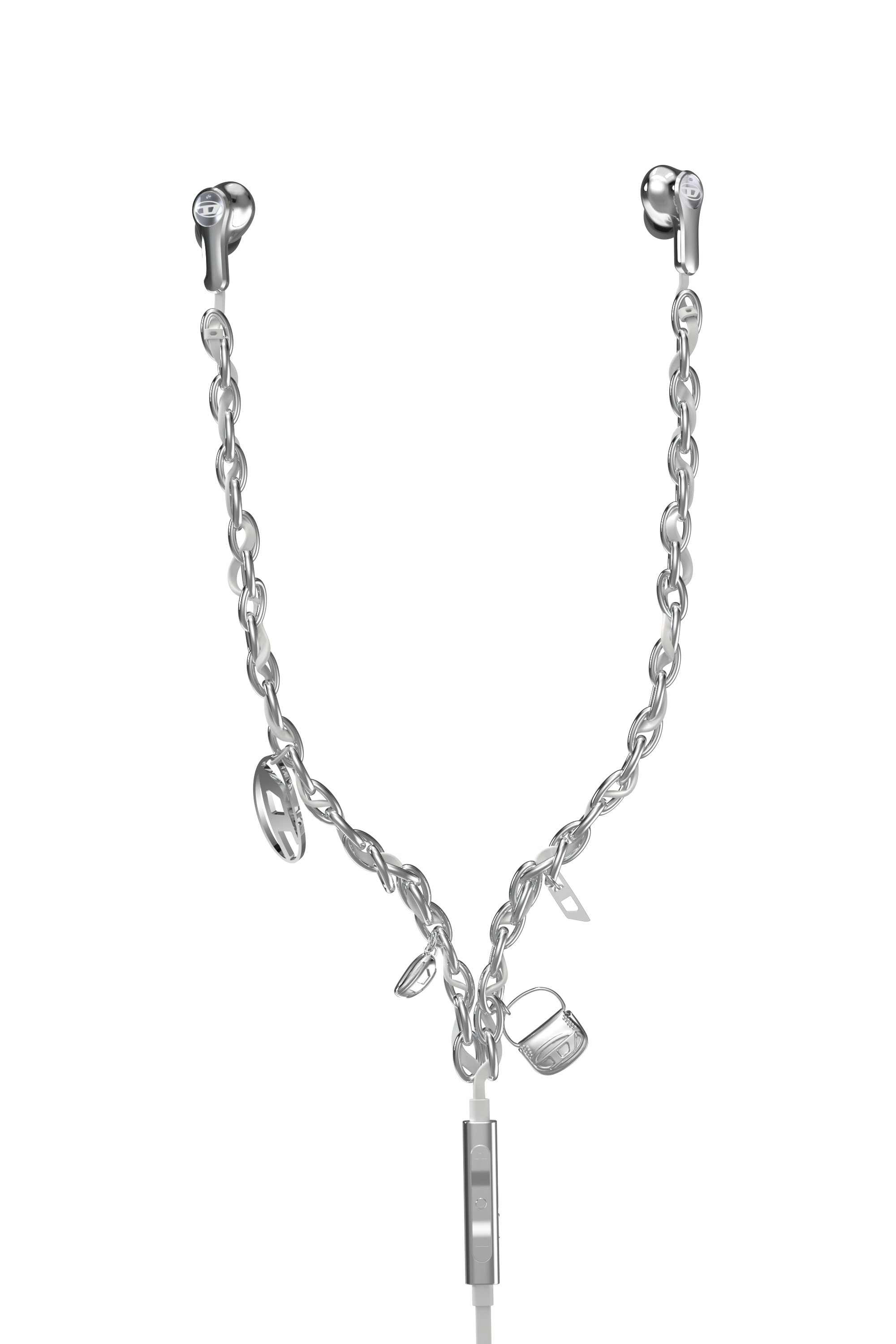 Diesel - 60458  WIRED EARBUDS WIRED EARBUDS, Auricolari con filo e charms Unisex in Argento - 2