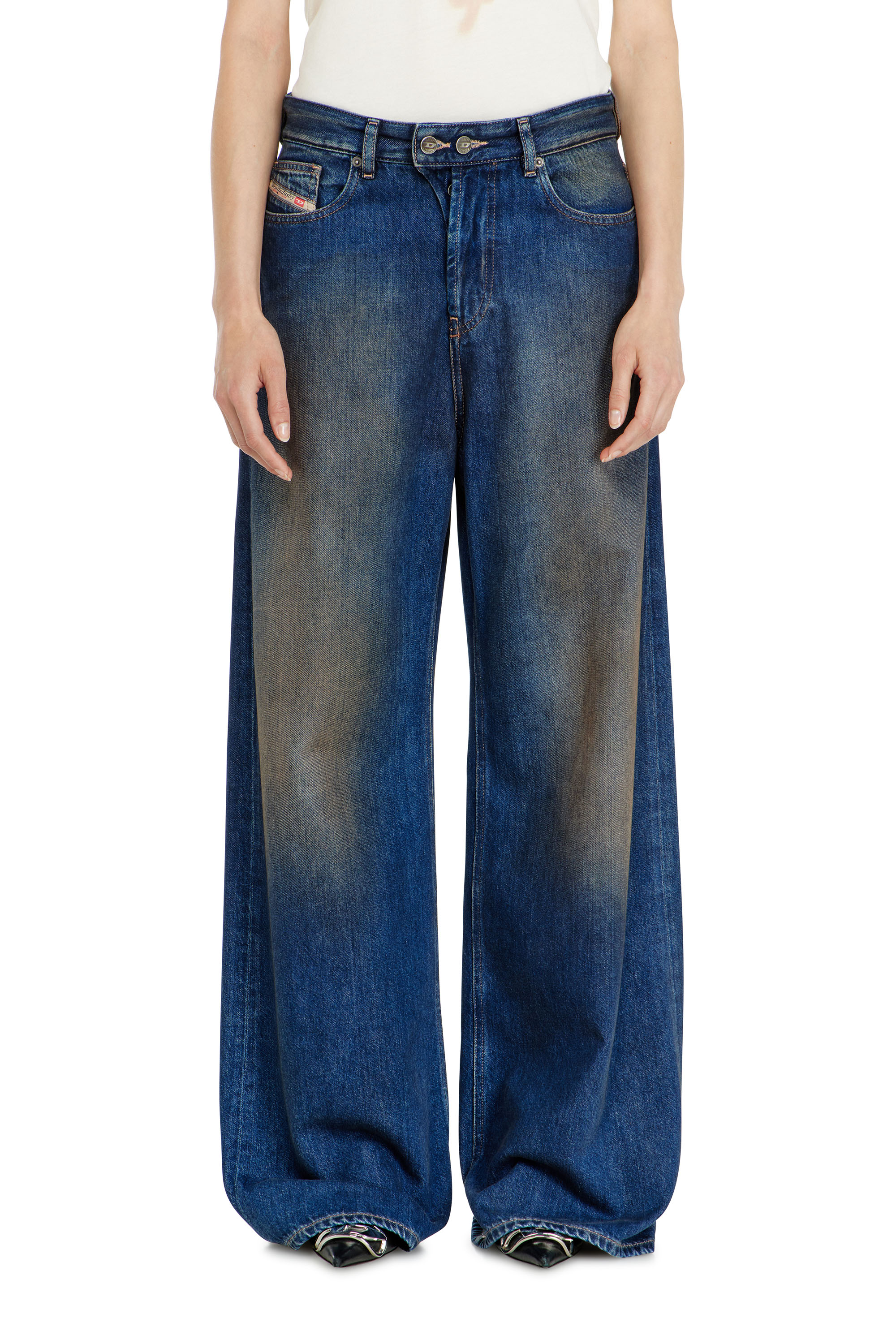 Diesel - Relaxed Jeans 1996 D-Sire 09P47 Donna, Blu Scuro - Image 4