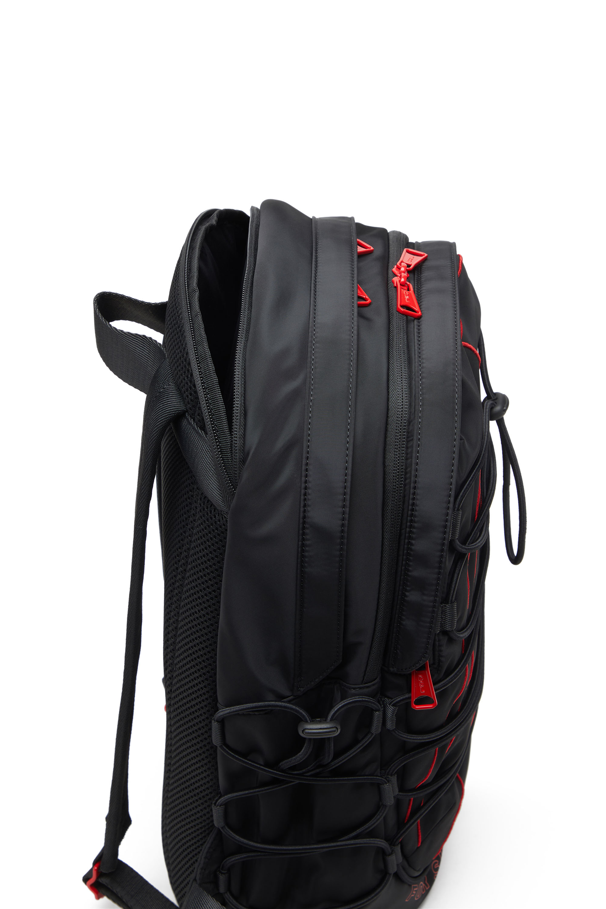 Diesel - TECH-D BACKPACK X, Unisex Tech-D-Rucksack aus Nylon mit Oval D-Stickerei in Schwarz - 5
