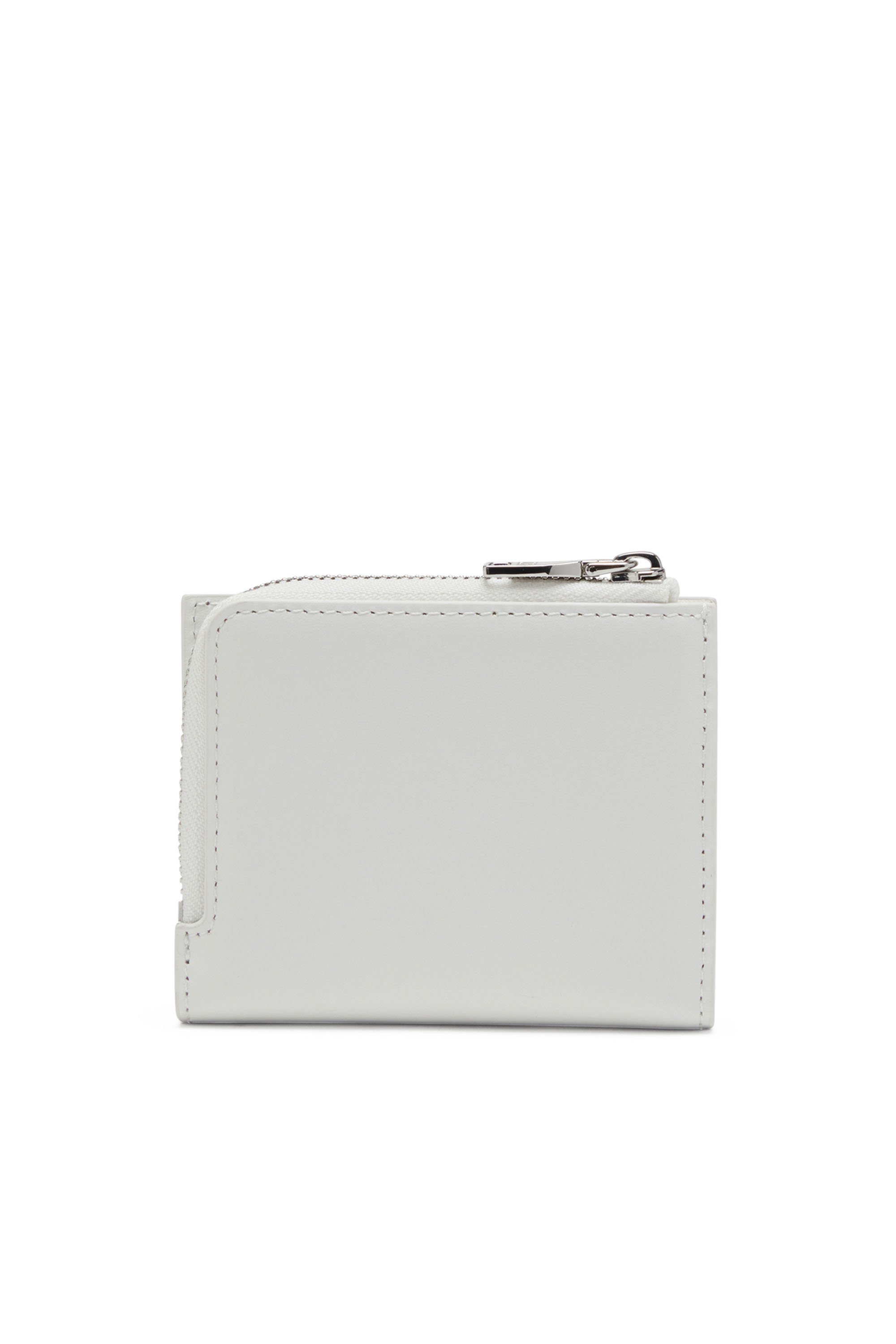 Diesel - 1DR CARD HOLDER ZIP L, Donna Portacarte a libro in nappa in Bianco - Image 2