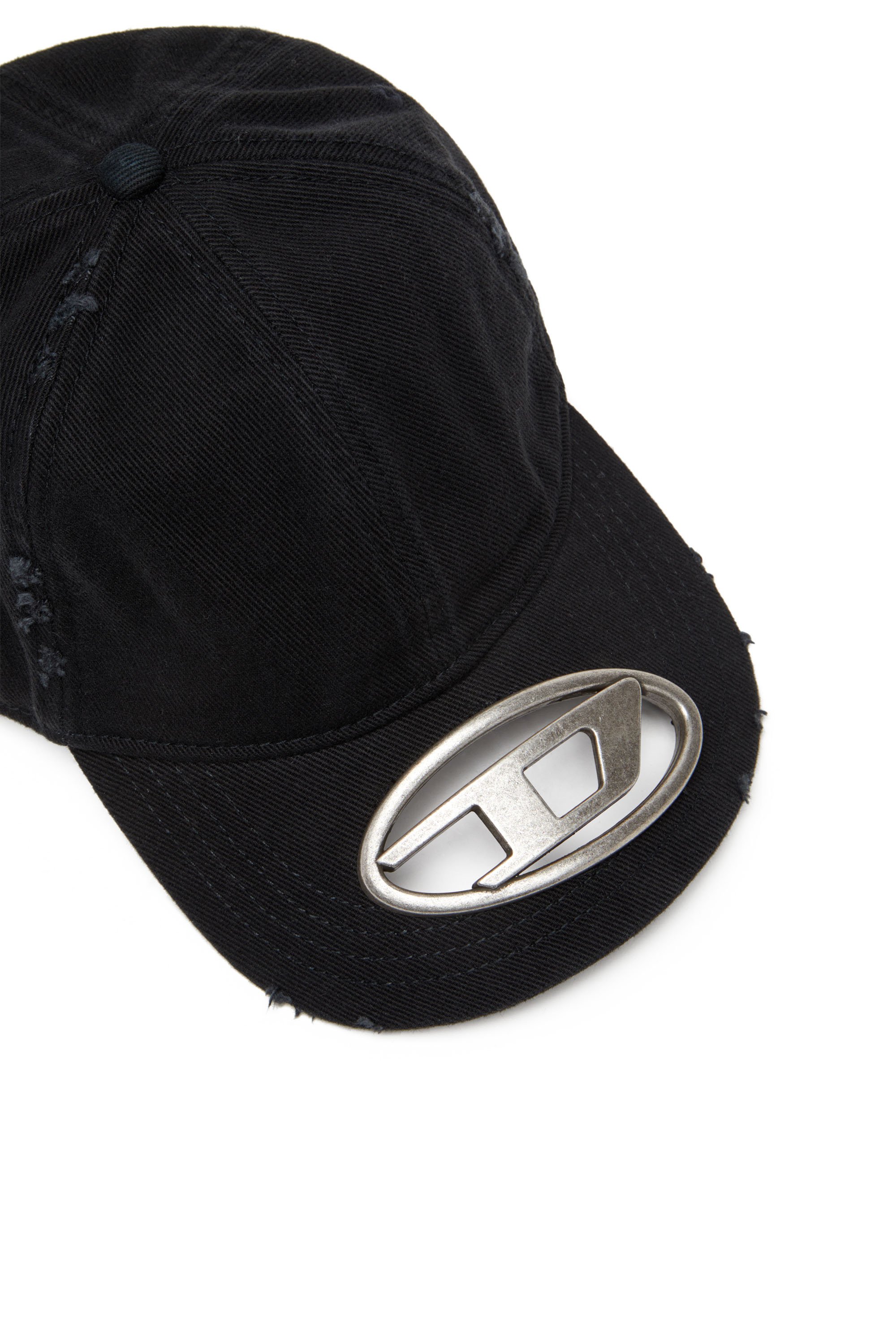 Diesel - C-BEAST-A1, Cappello da baseball con logo Oval D in metallo Uomo in Nero - 3