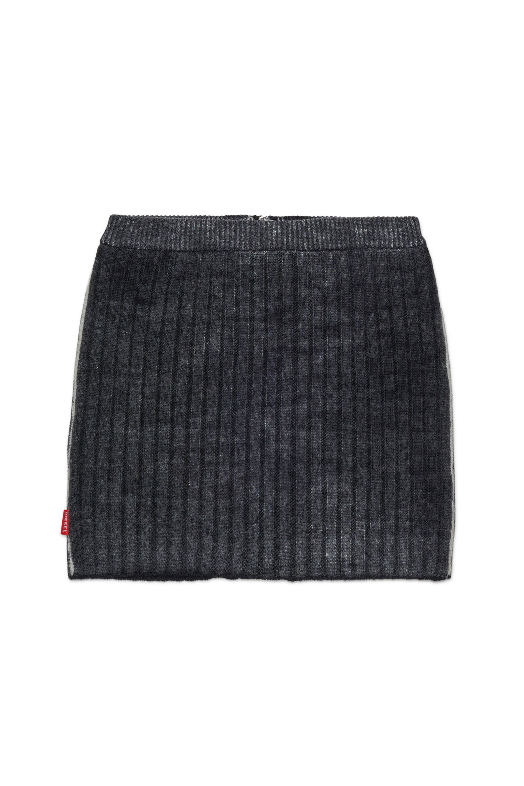 Diesel - GMASI, Damen Wollrock mit zentralem Reißverschluss in Schwarz - 2