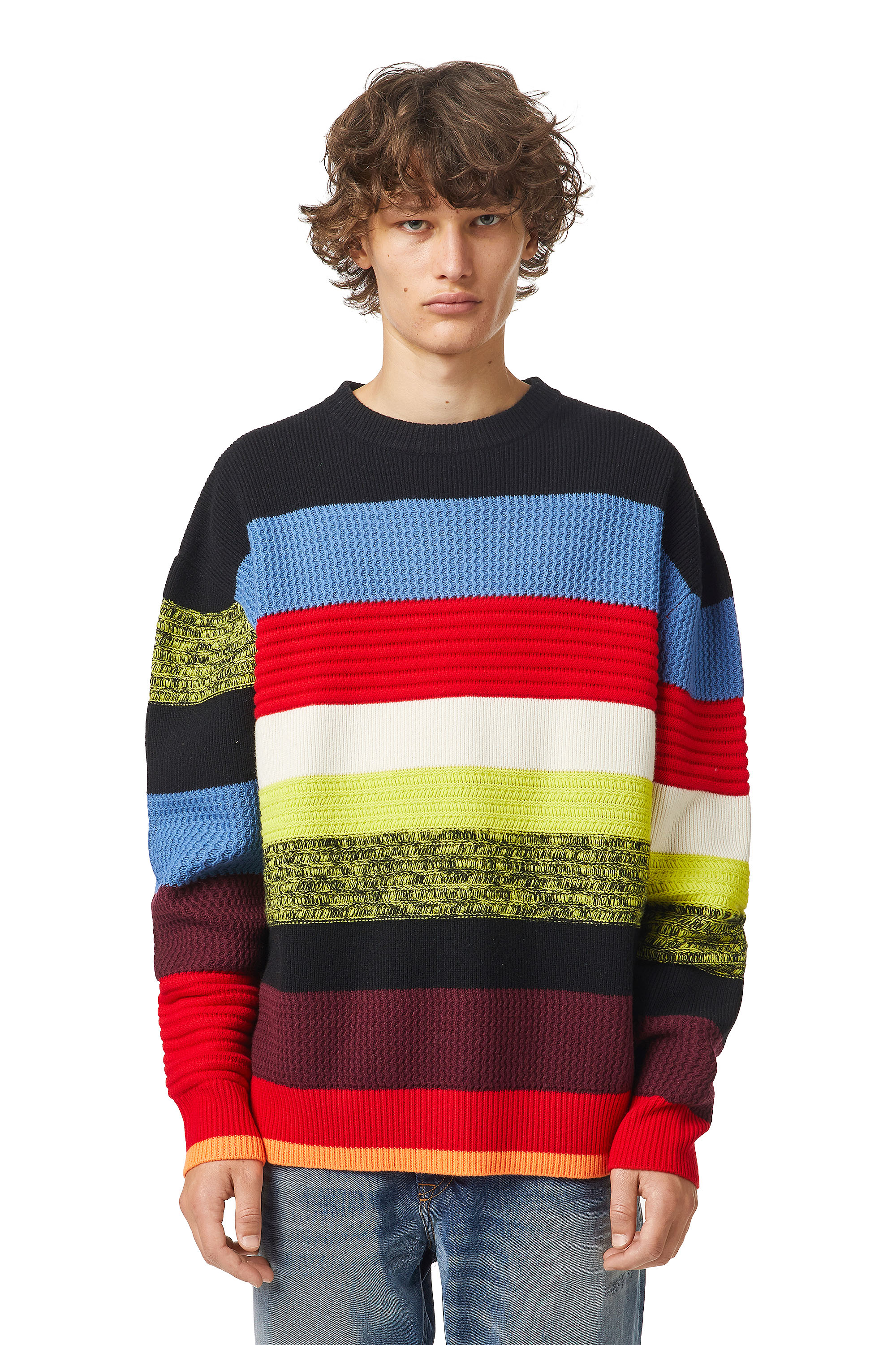 K-GARLAND, Noir/Rouge - Pull Maille