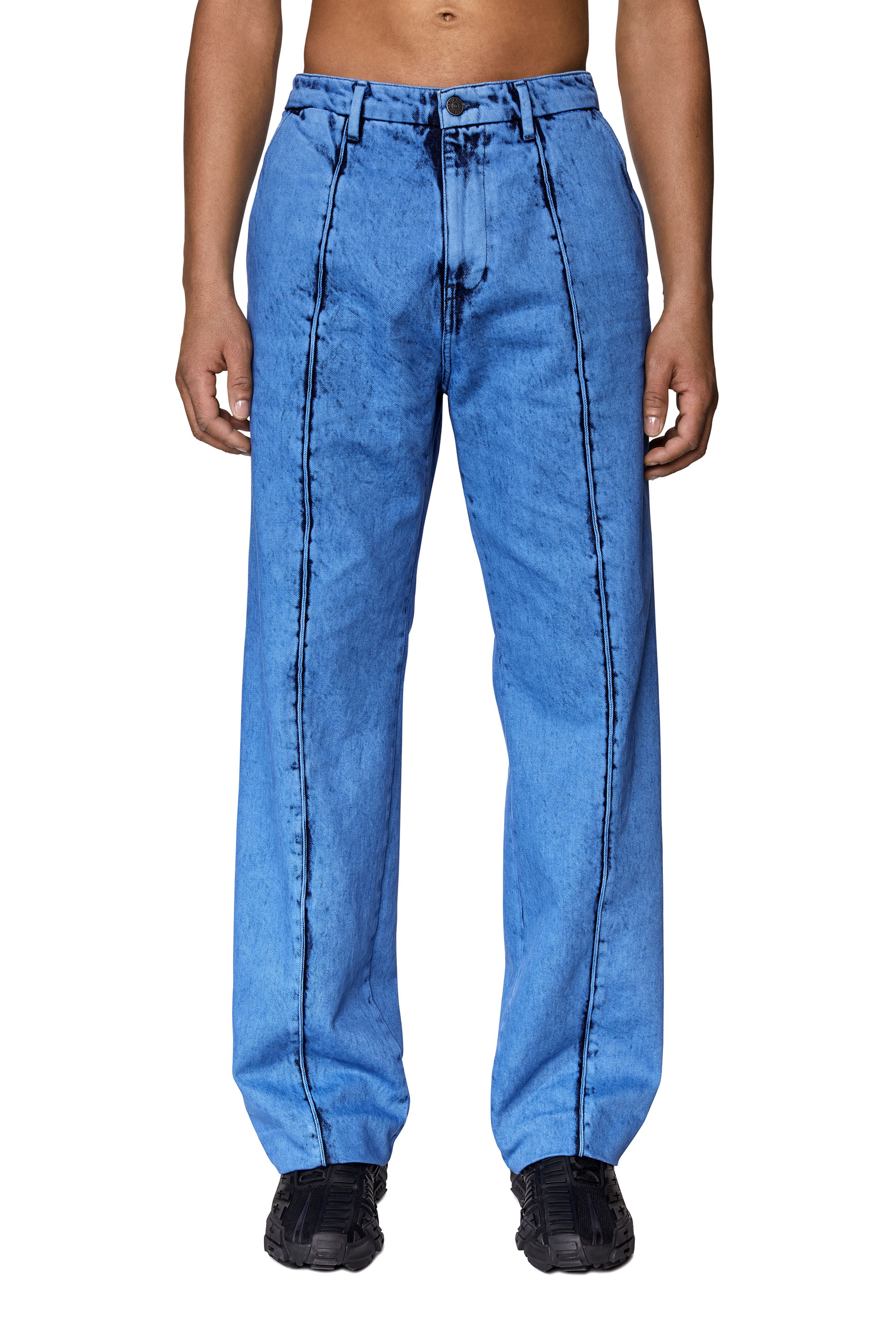 Diesel - D-Chino-Work 0EIAN Straight Jeans, Blu - Image 1