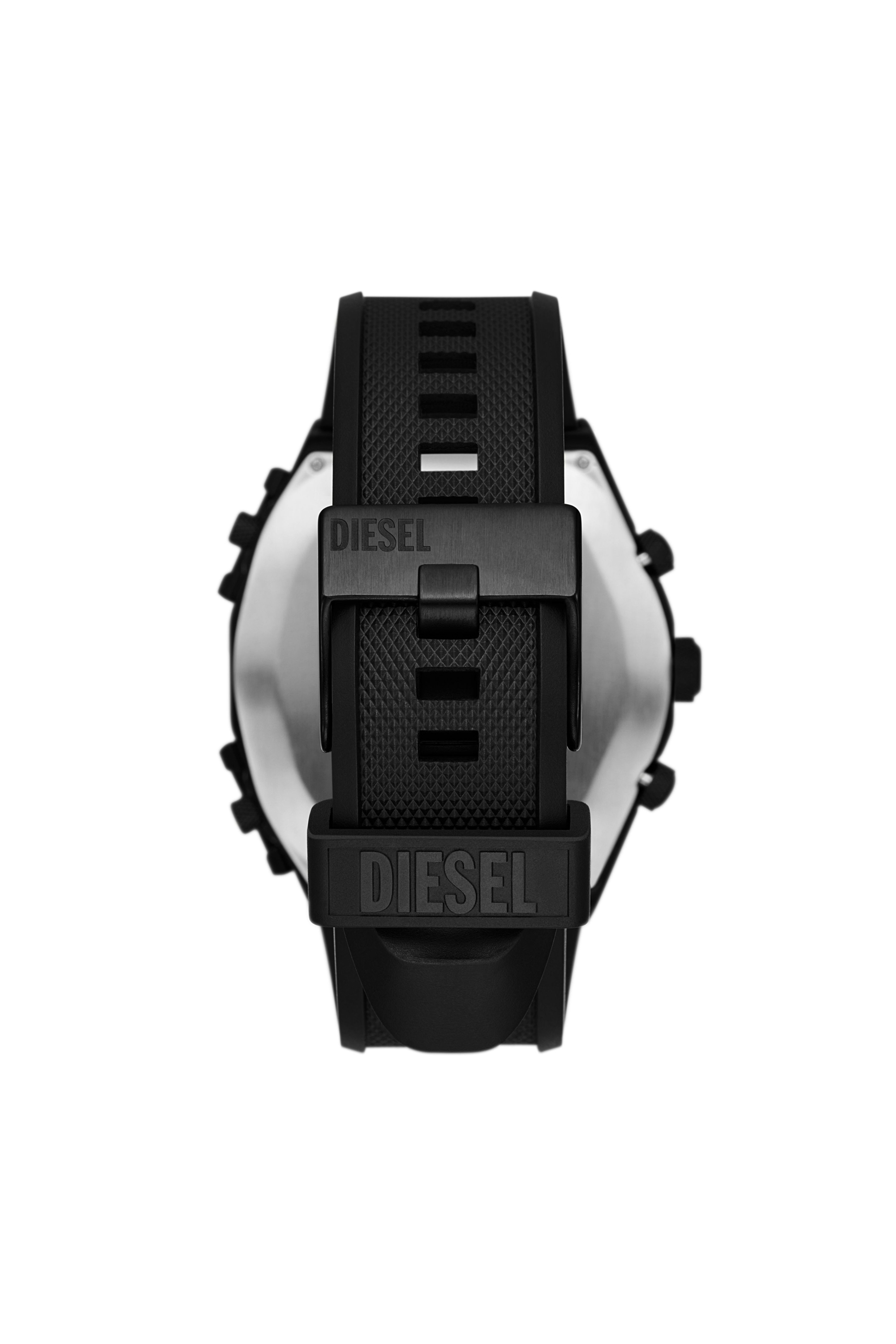 Diesel - DZ7474, Man Sideshow Black Silicone Watch in Black - Image 2