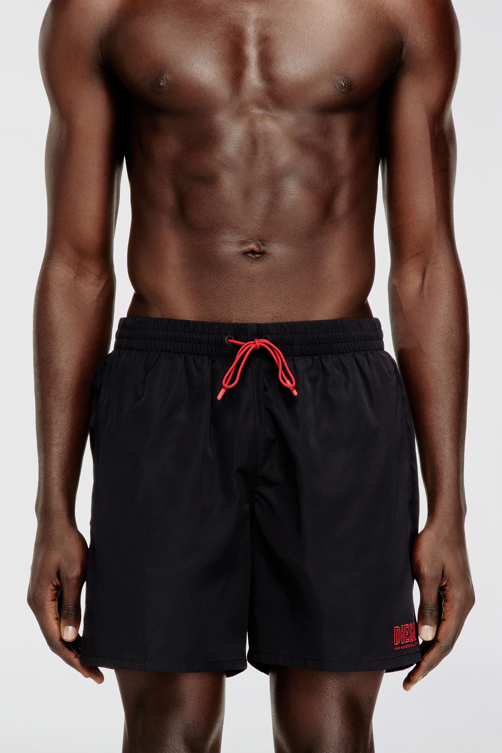 Diesel - SPORT-41-D-CORE, Costume da bagno con tasca con zip Uomo in Nero - 1