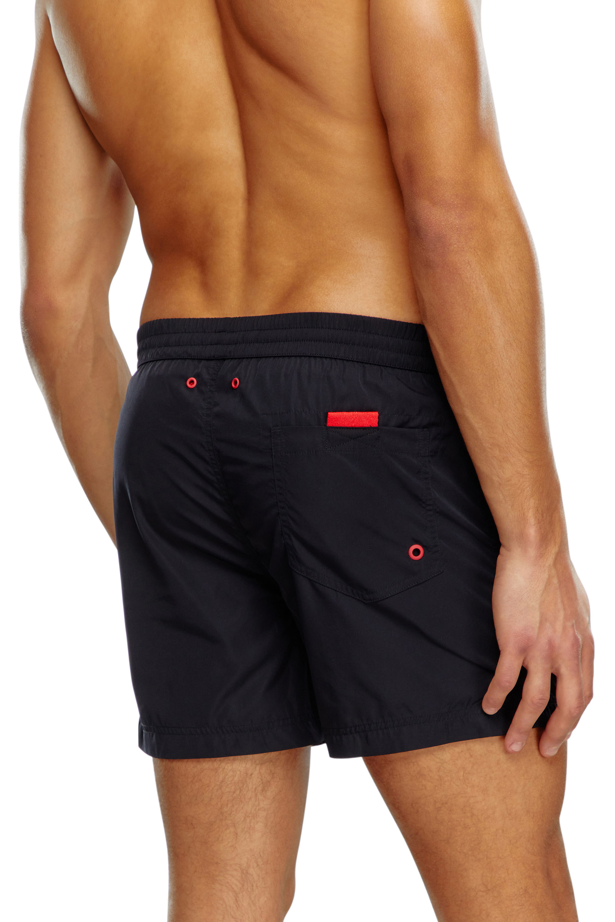 Diesel - BMBX-KEN-37, Short de bain mi-long avec logo ton sur ton Homme in Noir - 3