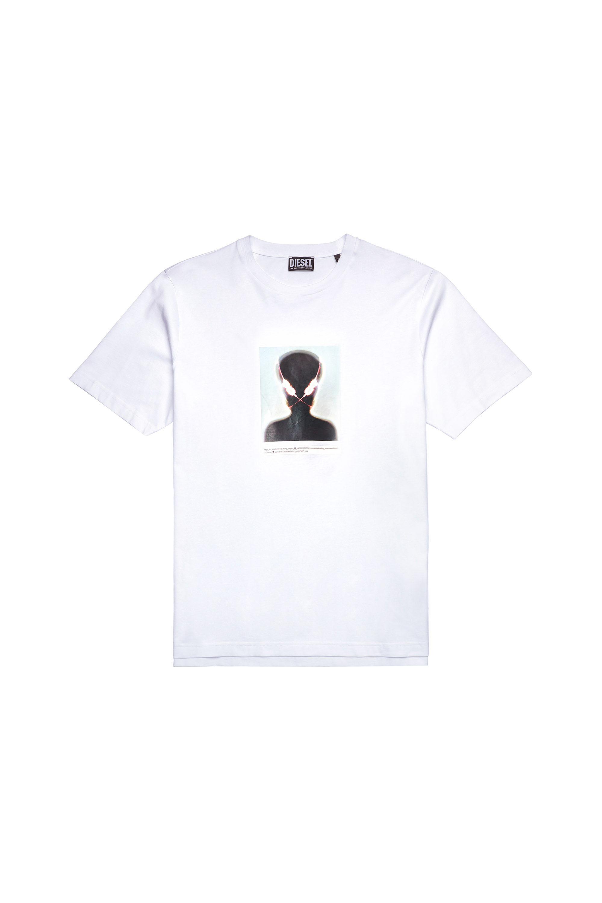 T-DIEGOS-SLITS-B81, Bianco - T-Shirts