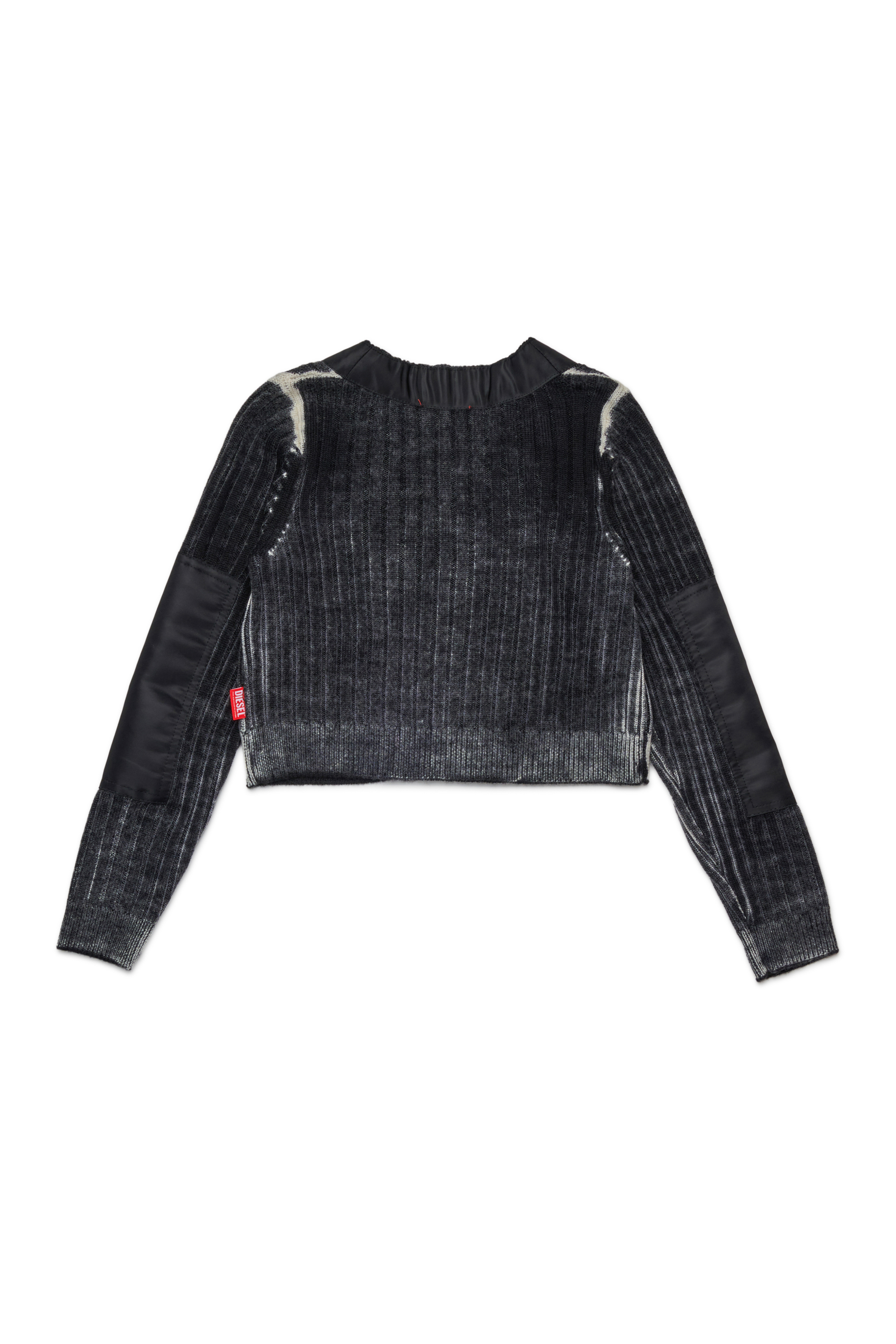 Diesel - KMASERA, Maglione in lana con zip frontale Donna in Nero - 2