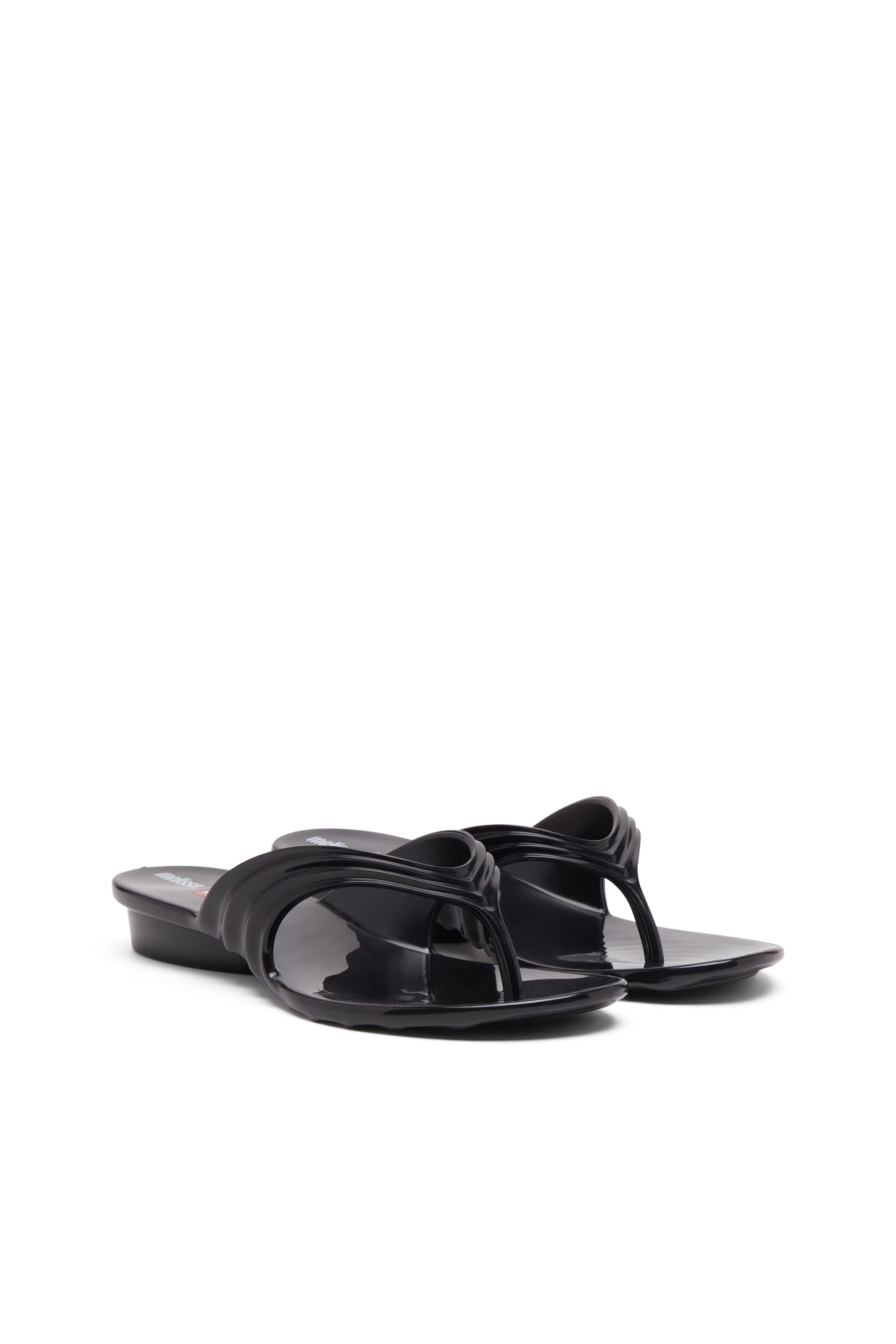 Diesel - MELISSA QUANTUM THONG, Damen Künstlerisch gestaltete Flip-Flops aus Melflex® in Schwarz - 3