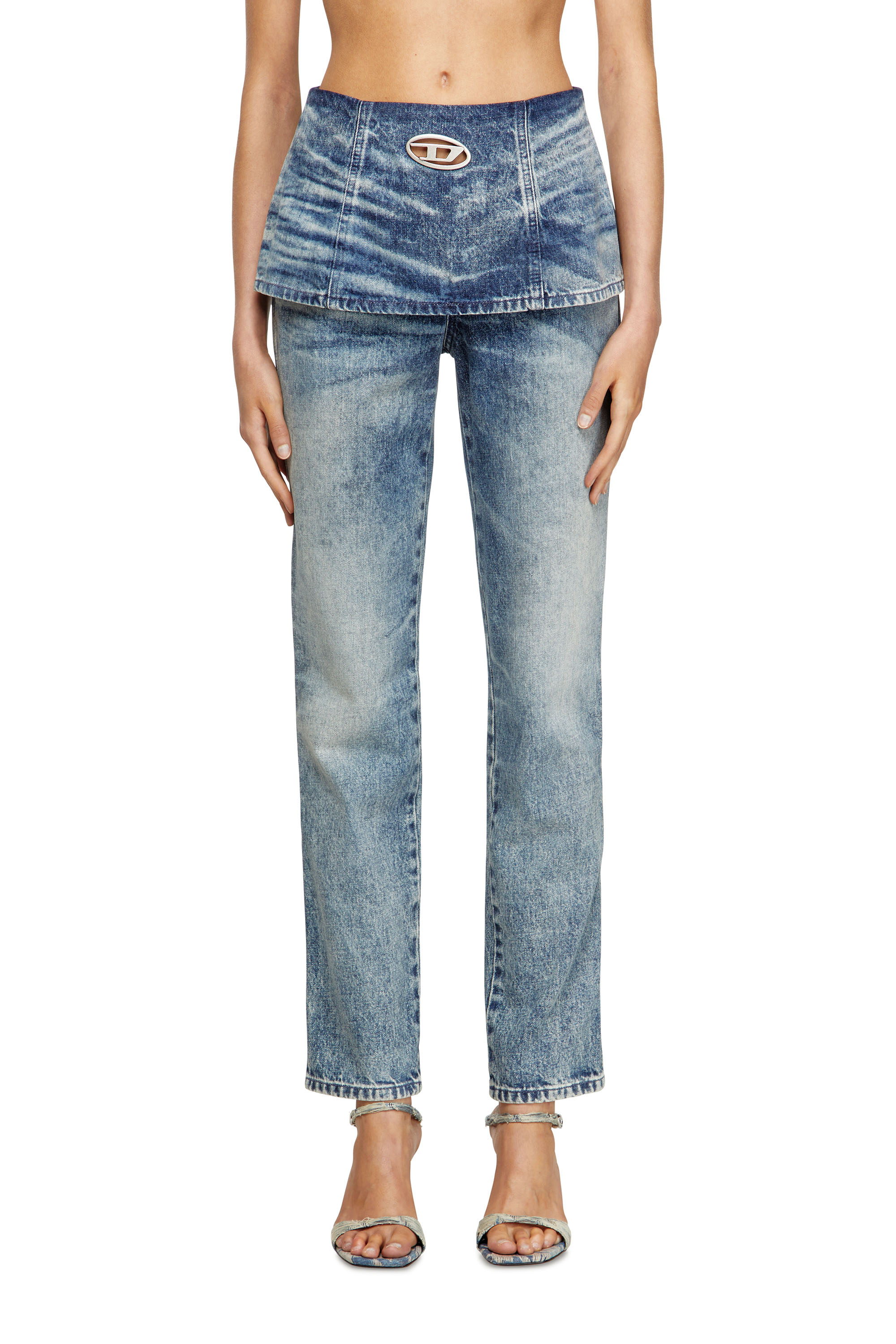 Diesel - Slim Jeans D-Hourjian 007DA Femme, Bleu Clair - Image 1