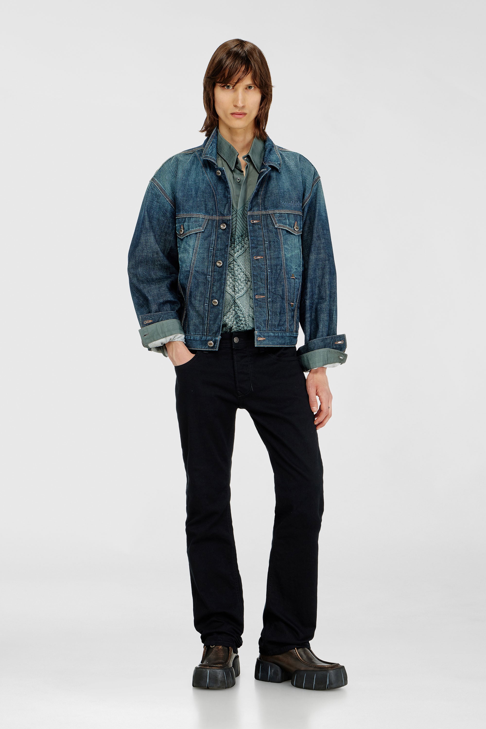 Diesel - Herren Regular Jeans 1985 Larkee 0688H, Schwarz/Dunkelgrau - 2