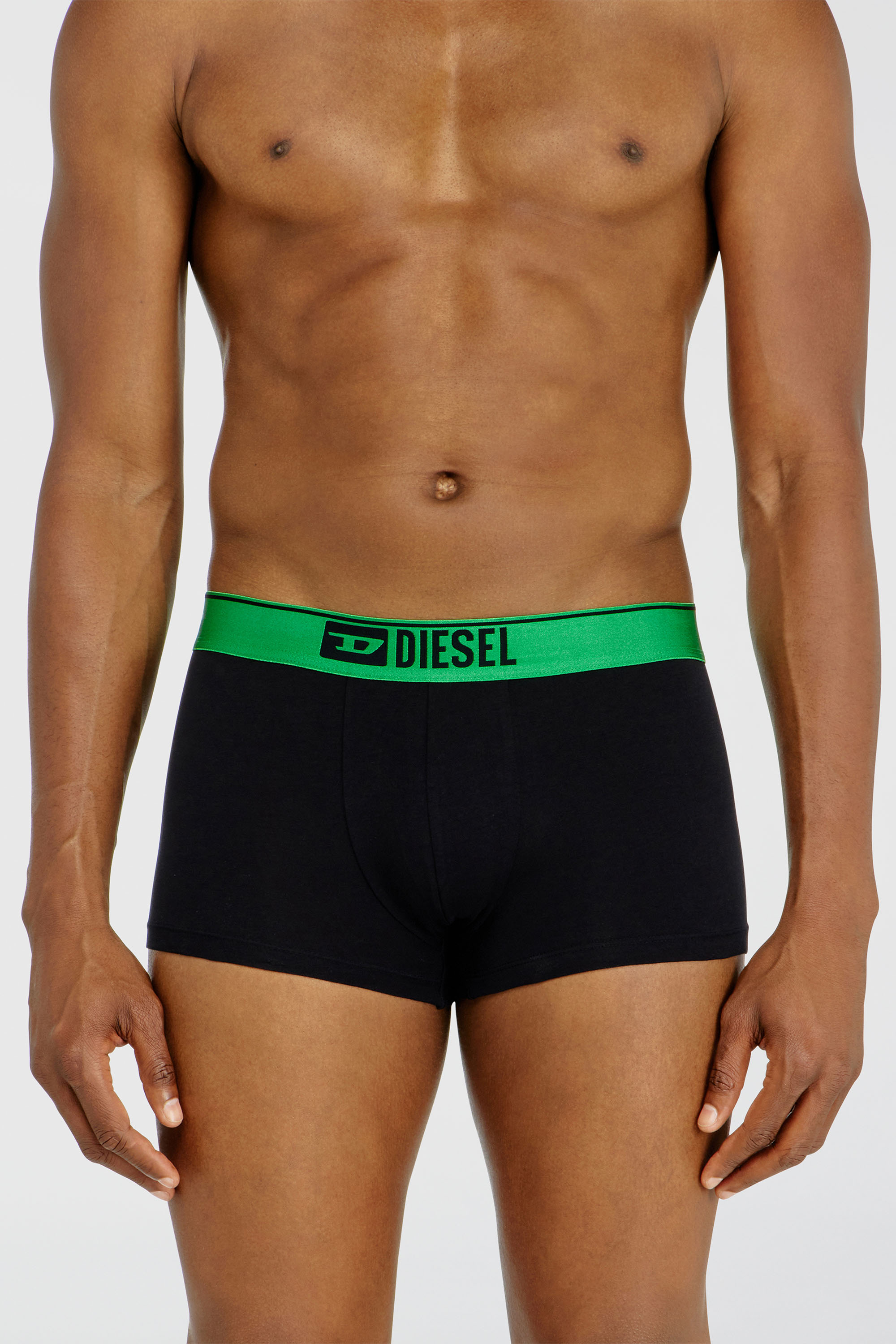 Diesel - DAMIEN-GFT-3PACK, Set da tre boxer lungo con fascia in vita metallizzata Uomo in Nero - 3