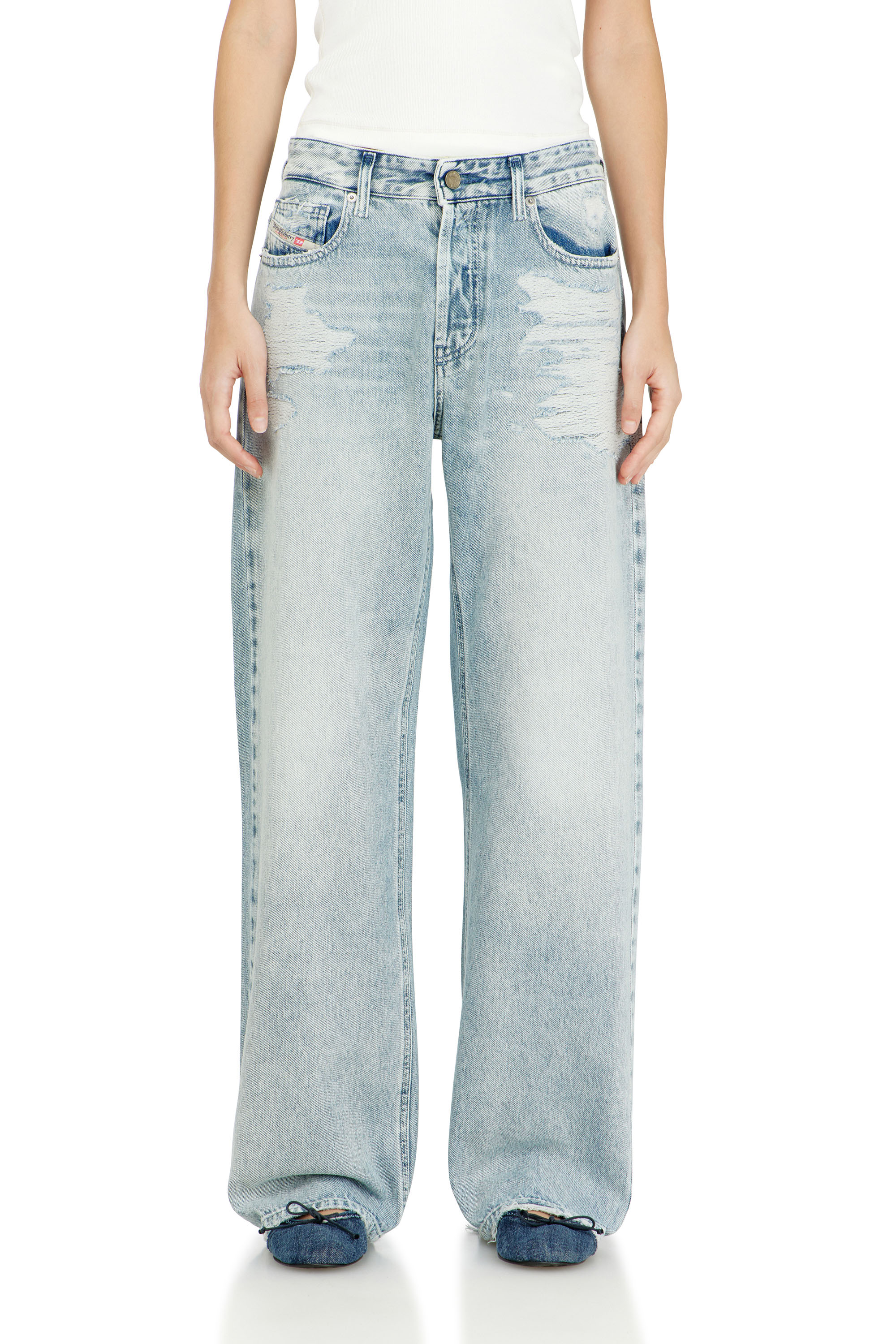 Diesel - Damen Relaxed Jeans 1990 D-Waigee 09R51, Hellblau - 1