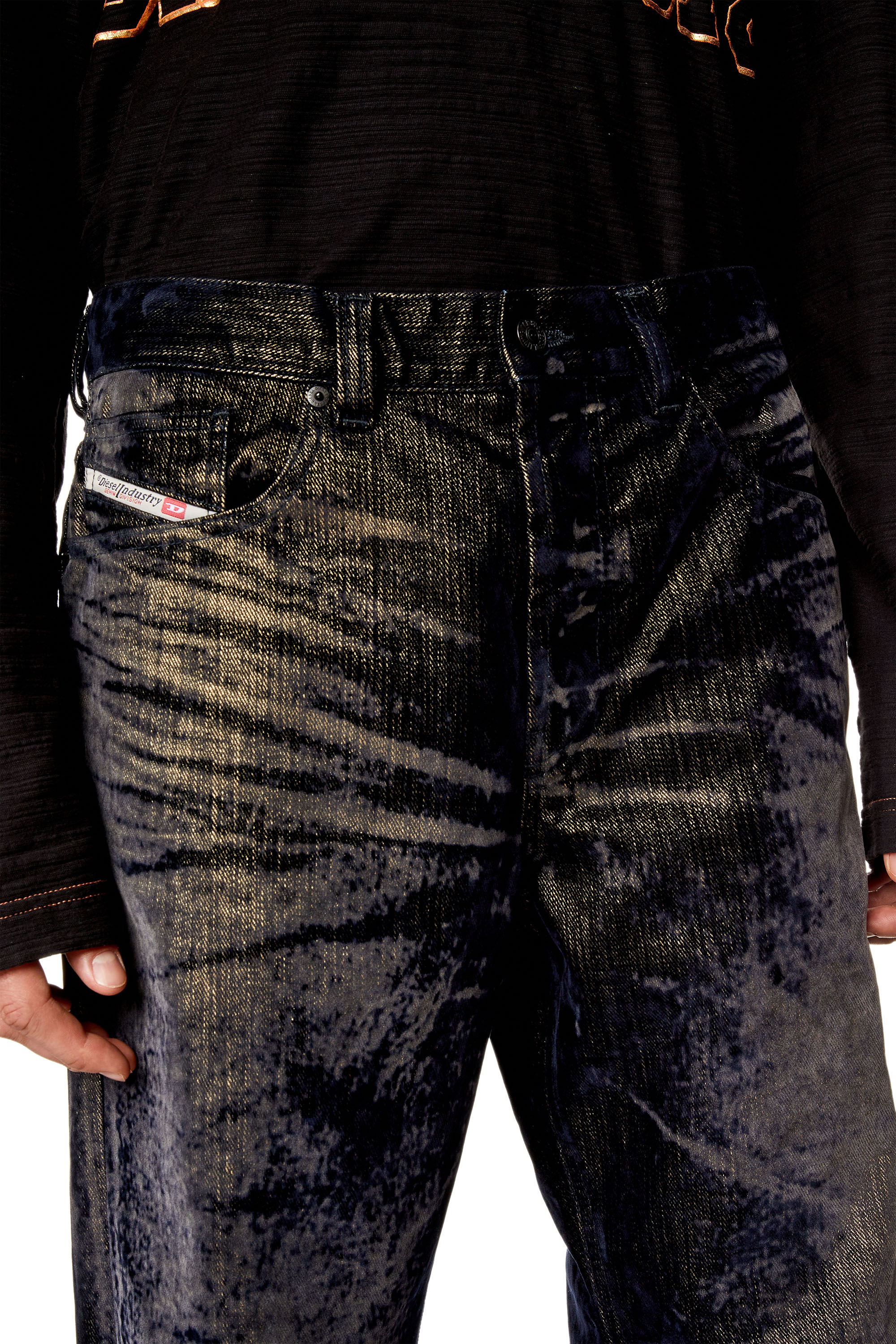 Diesel - Straight Jeans 2010 D-Macs 09I49, Noir/Gris foncé - Image 4