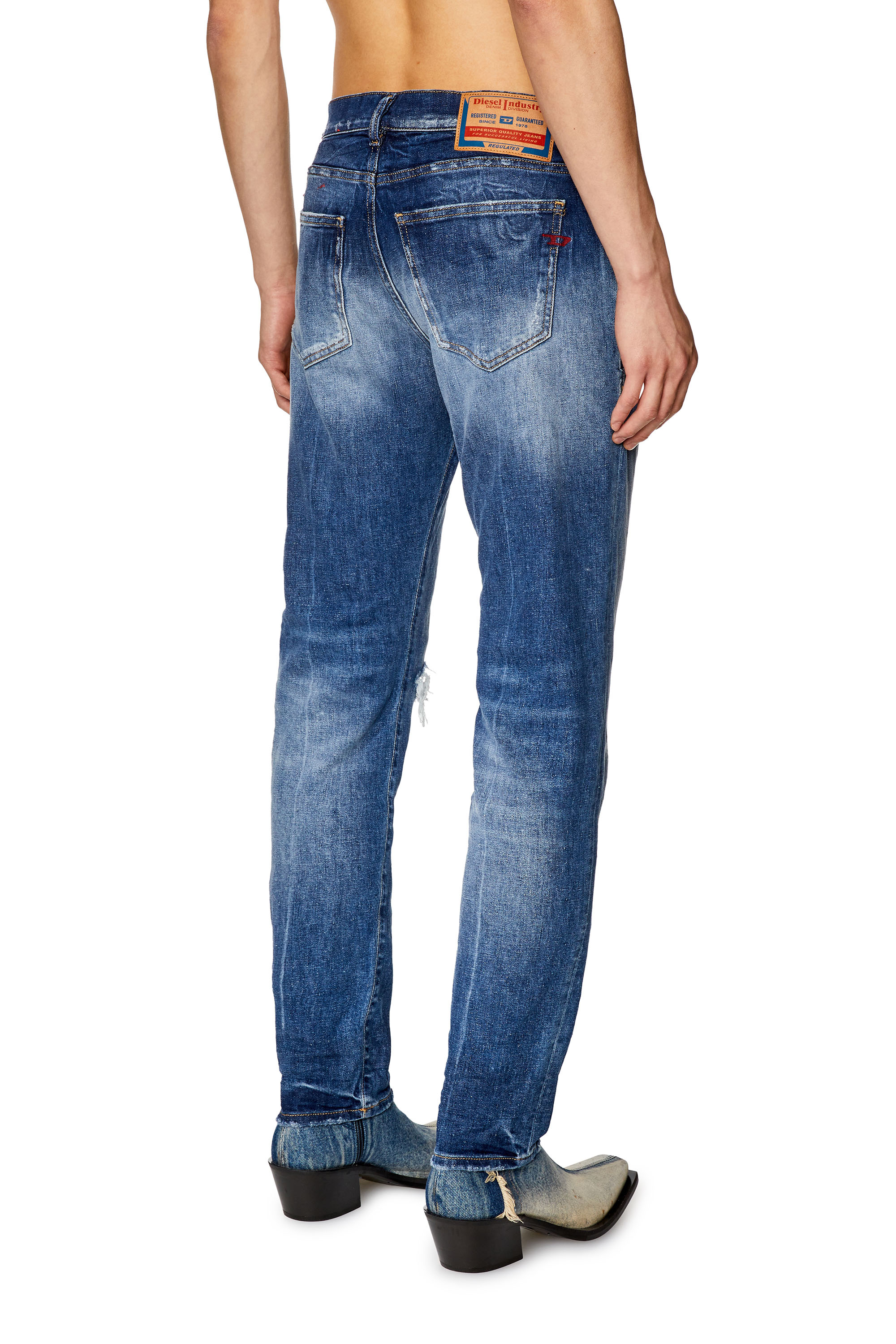 Diesel - 2019 D-Strukt 09G15 Slim Jeans, Blu medio - Image 2