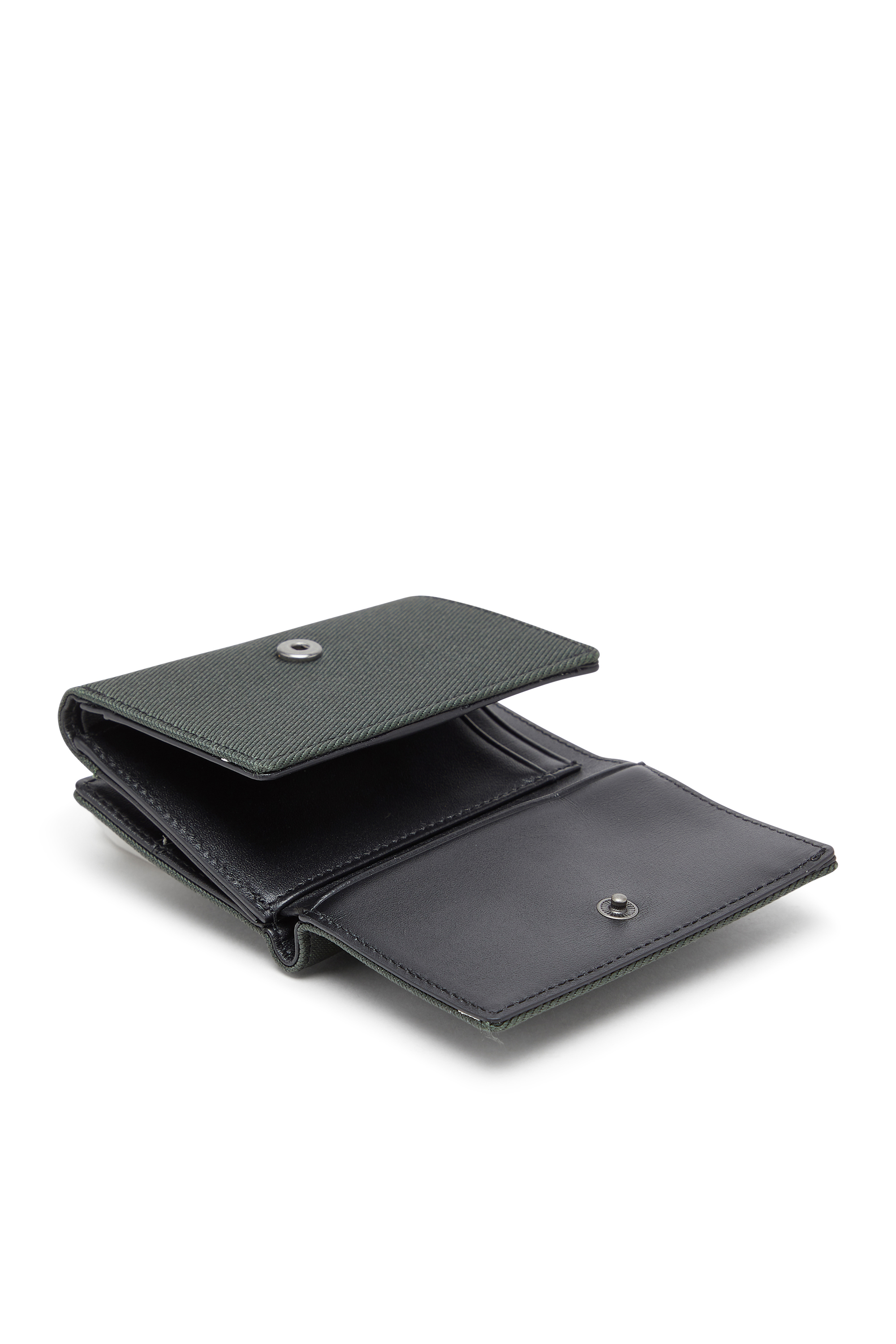 Diesel - D-PACK TRI FOLD COIN 3D, Herren M&uuml;nztasche mit gepr&auml;gtem patch in Gr&uuml;n - 4