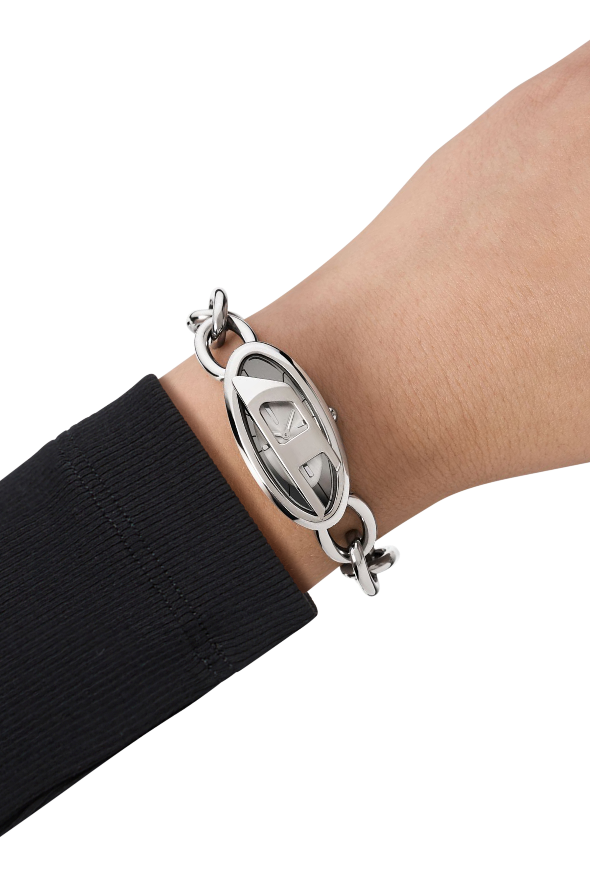 Diesel - DZ5609 WATCH, Damen D-Era Armbanduhr aus Edelstahl mit zwei Zeigern in Silber - 4