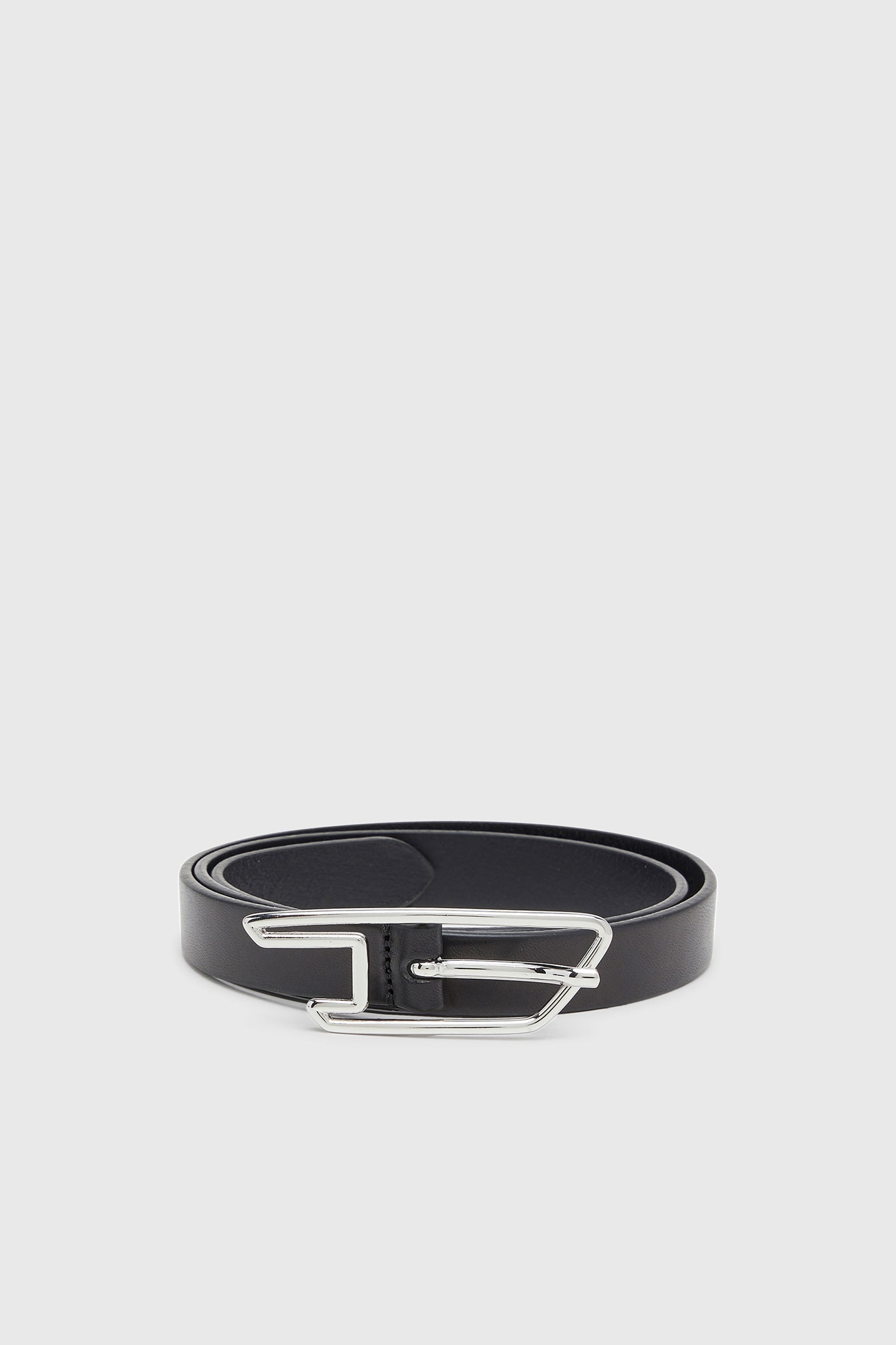 Diesel - B-D LINE W 20, Ceinture 2 cm en cuir pull-up avec boucle D Femme in Noir - 1