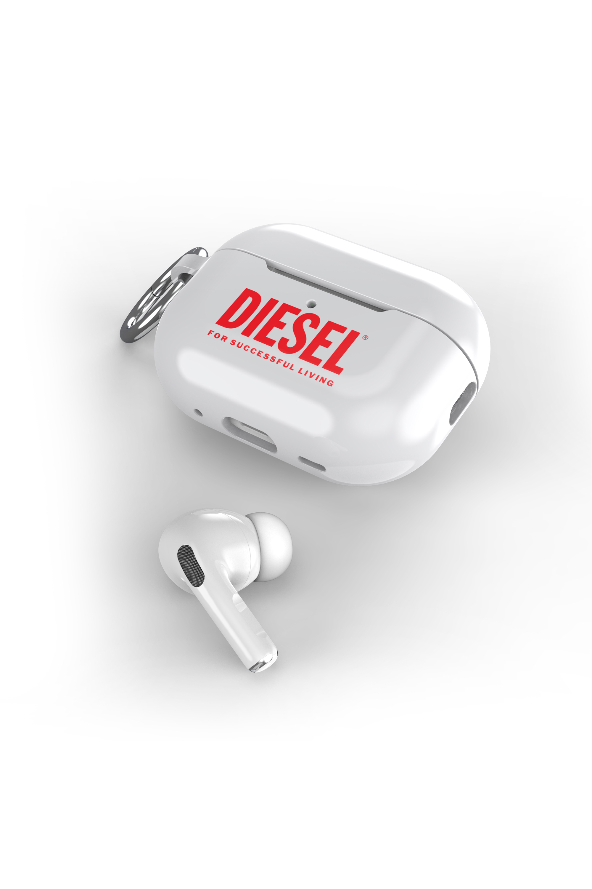Diesel - 60067 AOP CASE, Unisex Cover per Airpods Pro/Pro 2 in Bianco - Image 4
